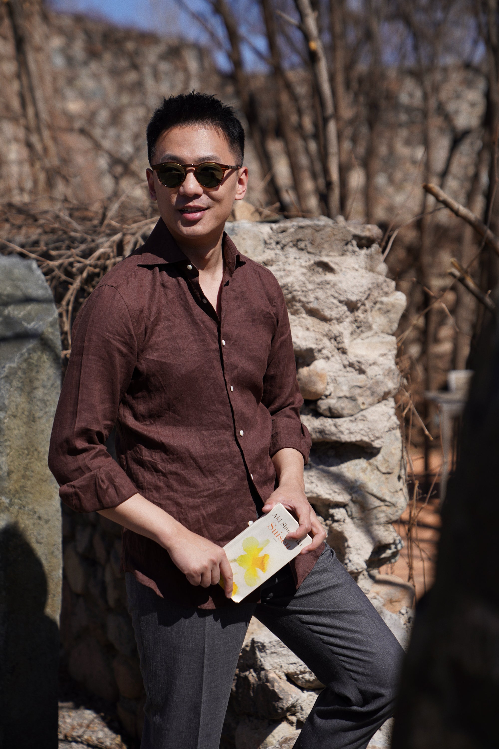 Mocha Linen Shirt #XS24