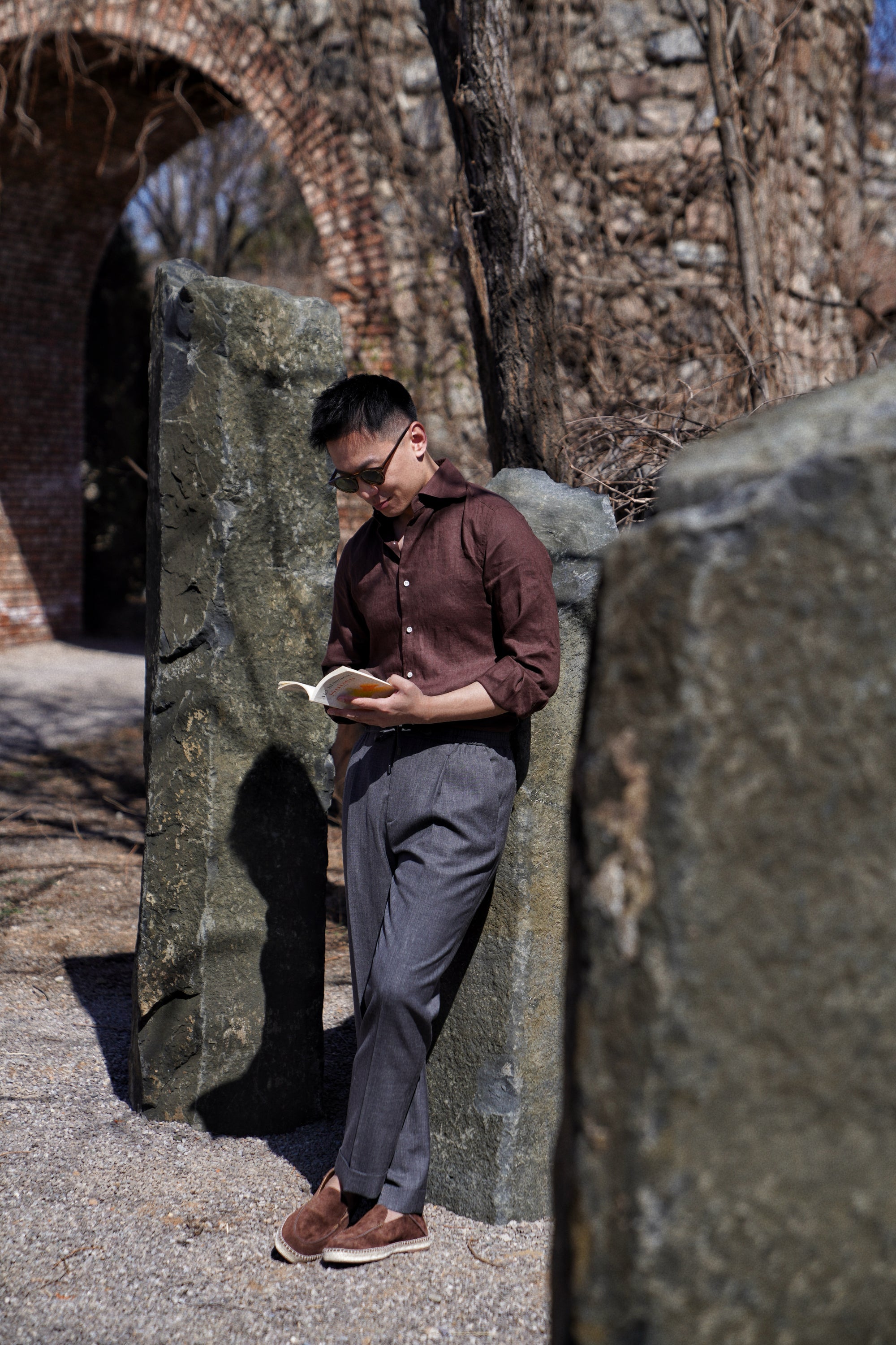 Mocha Linen Shirt #XS24