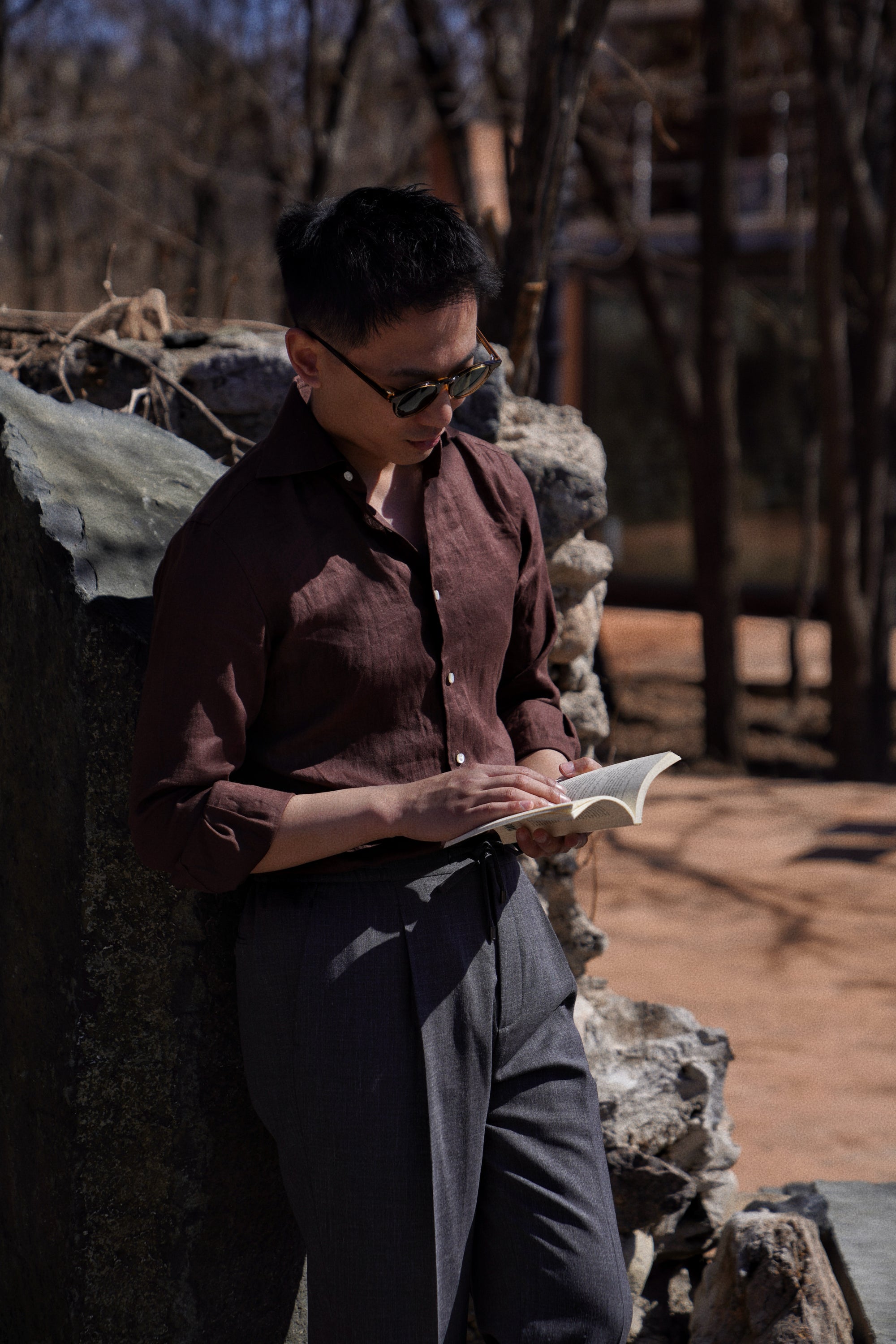 Mocha Linen Shirt #XS24
