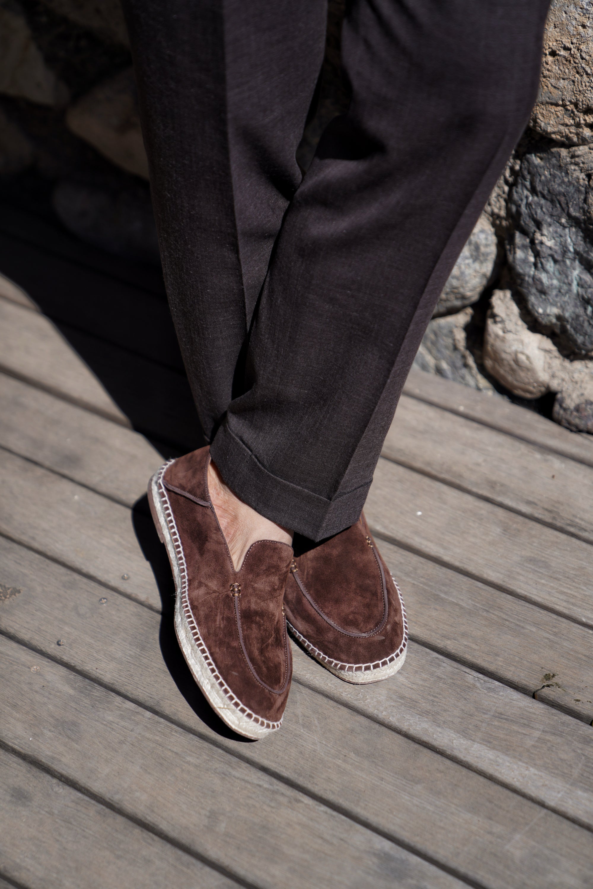 Capri Sheepskin Suede Espadrille