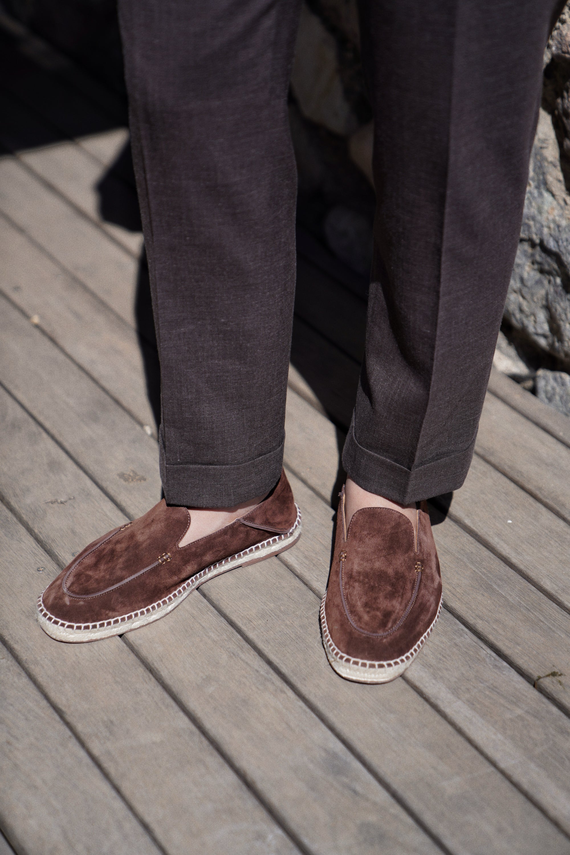 Capri Sheepskin Suede Espadrille