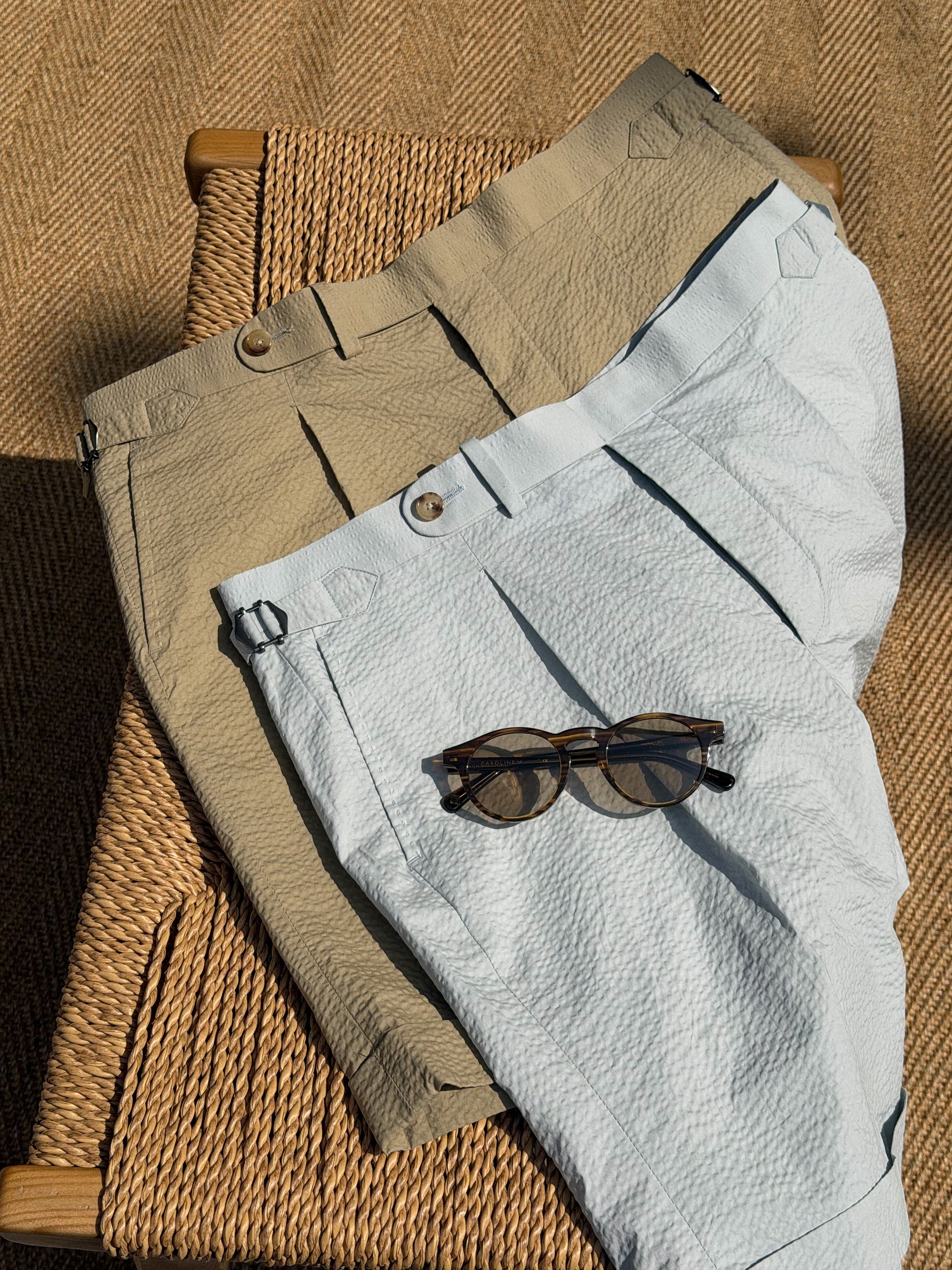 Cotton Seersucker Shorts