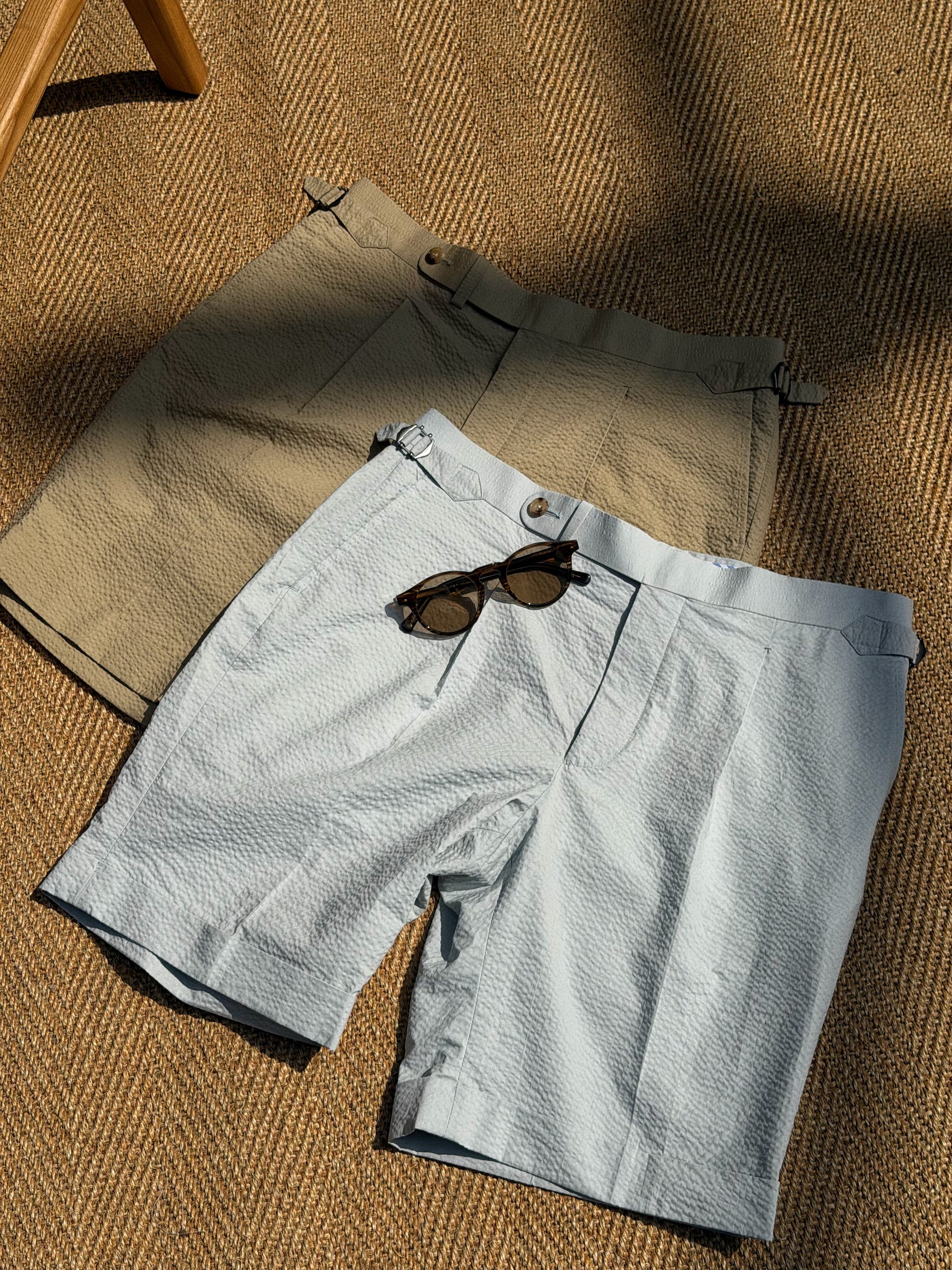Cotton Seersucker Shorts