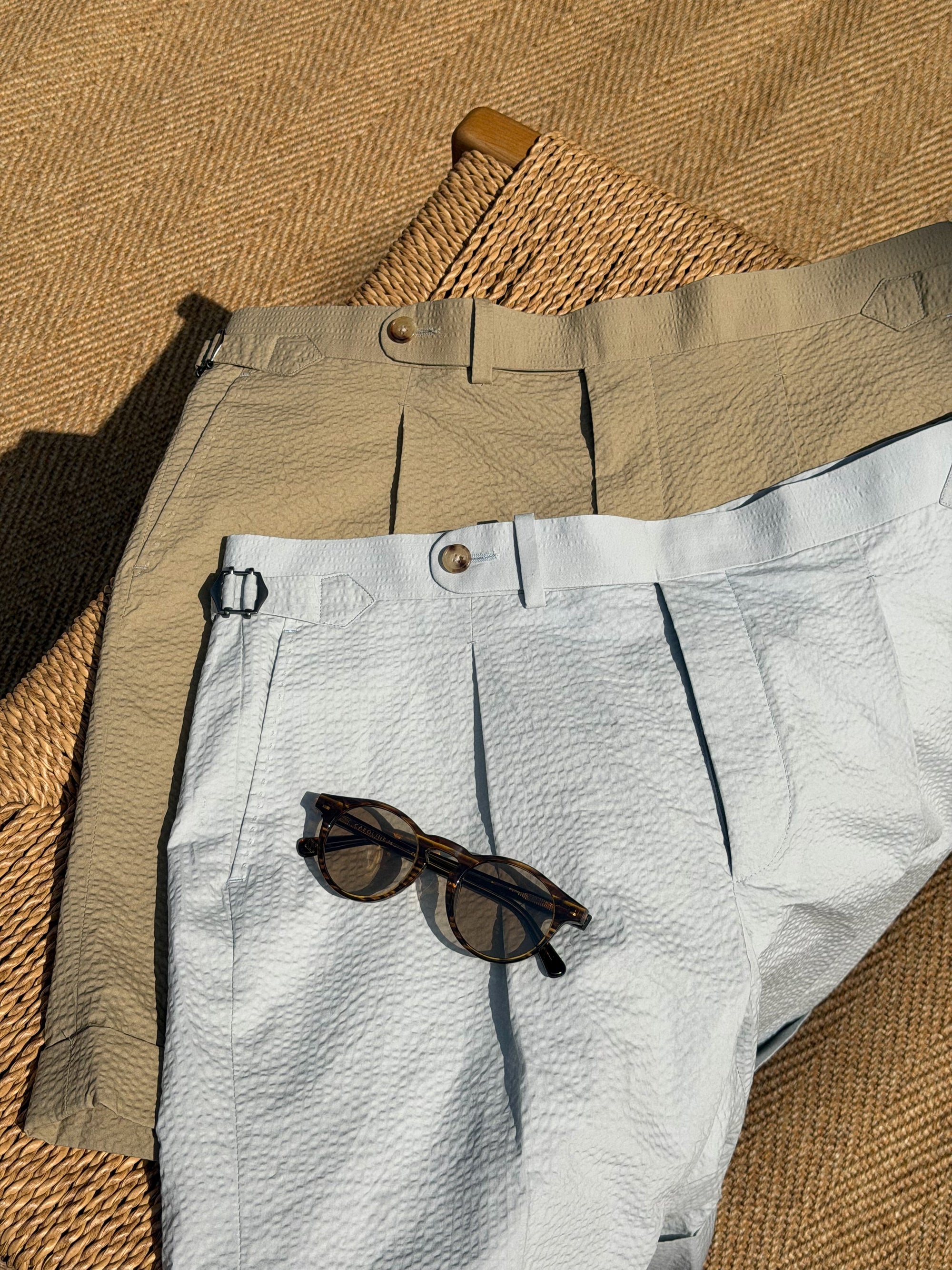 Cotton Seersucker Shorts