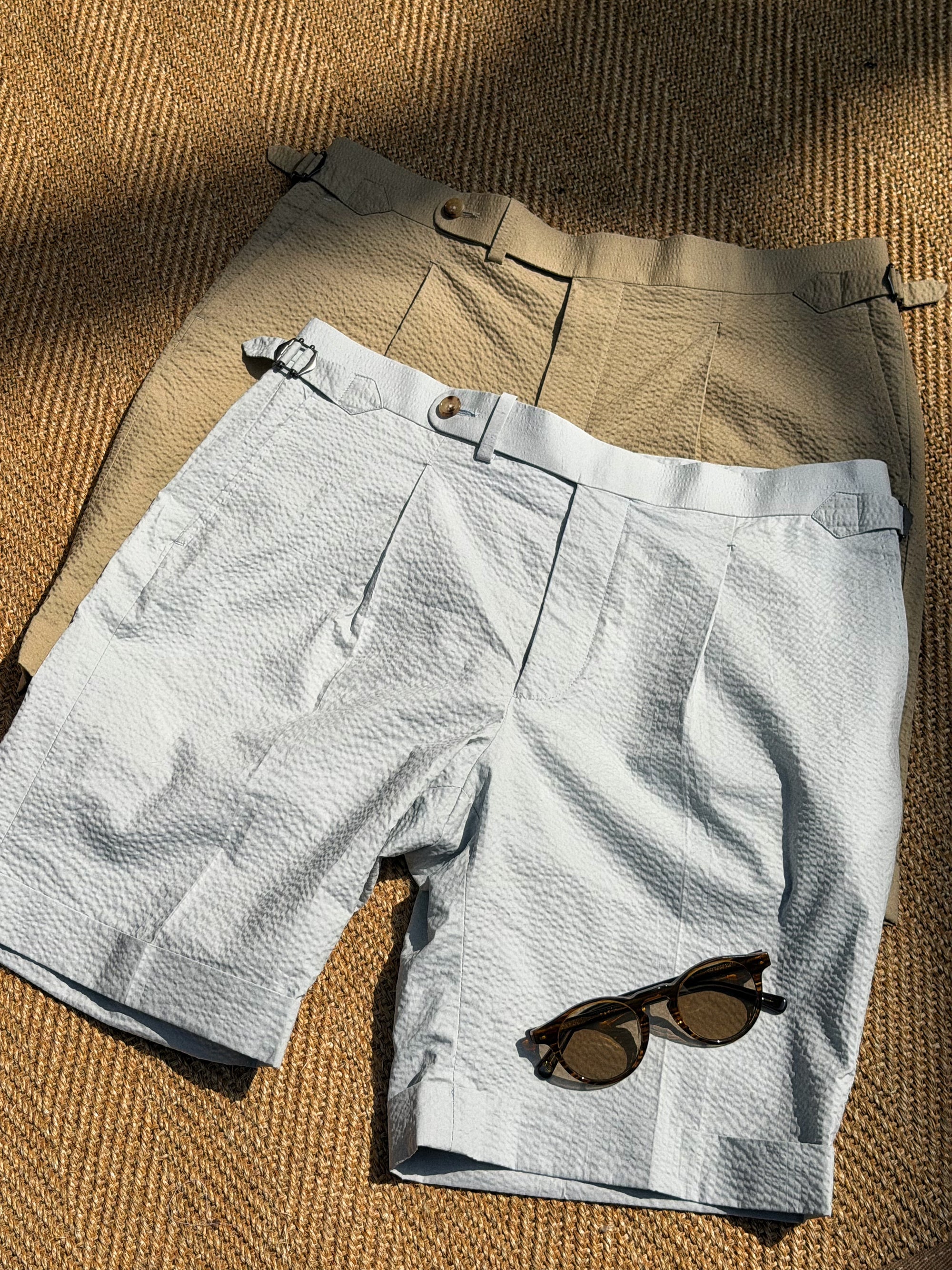 Cotton Seersucker Shorts