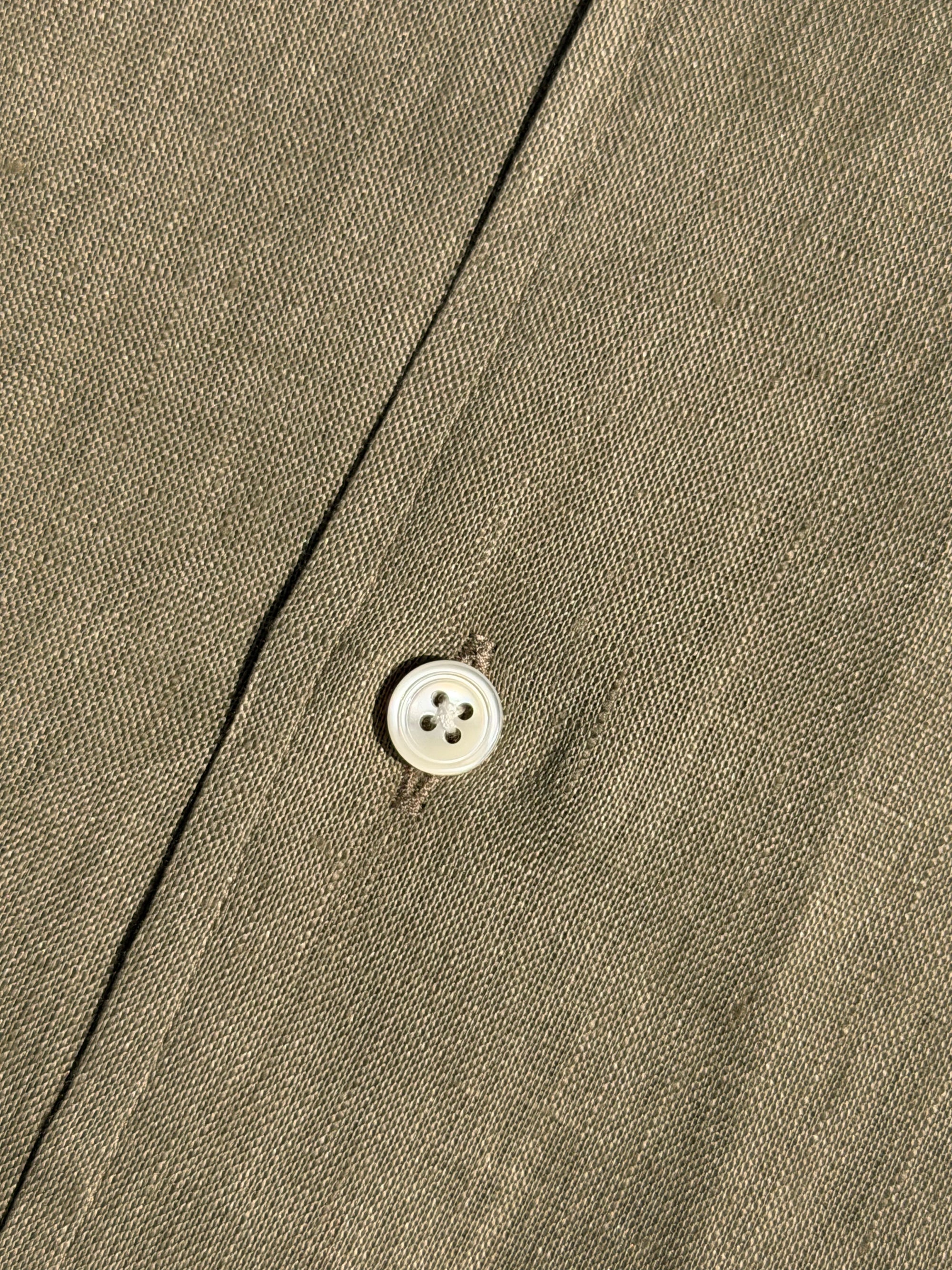 Olive Linen Shirt #XS40