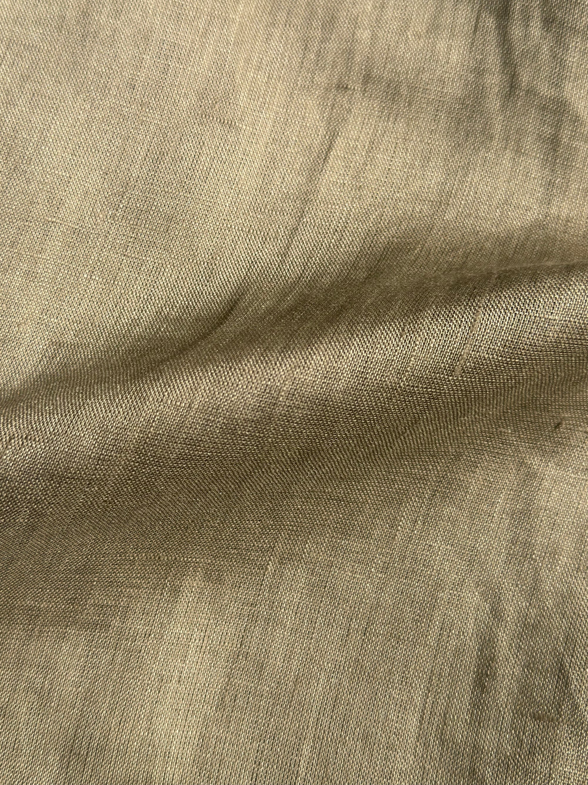 Olive Linen Shirt #XS40