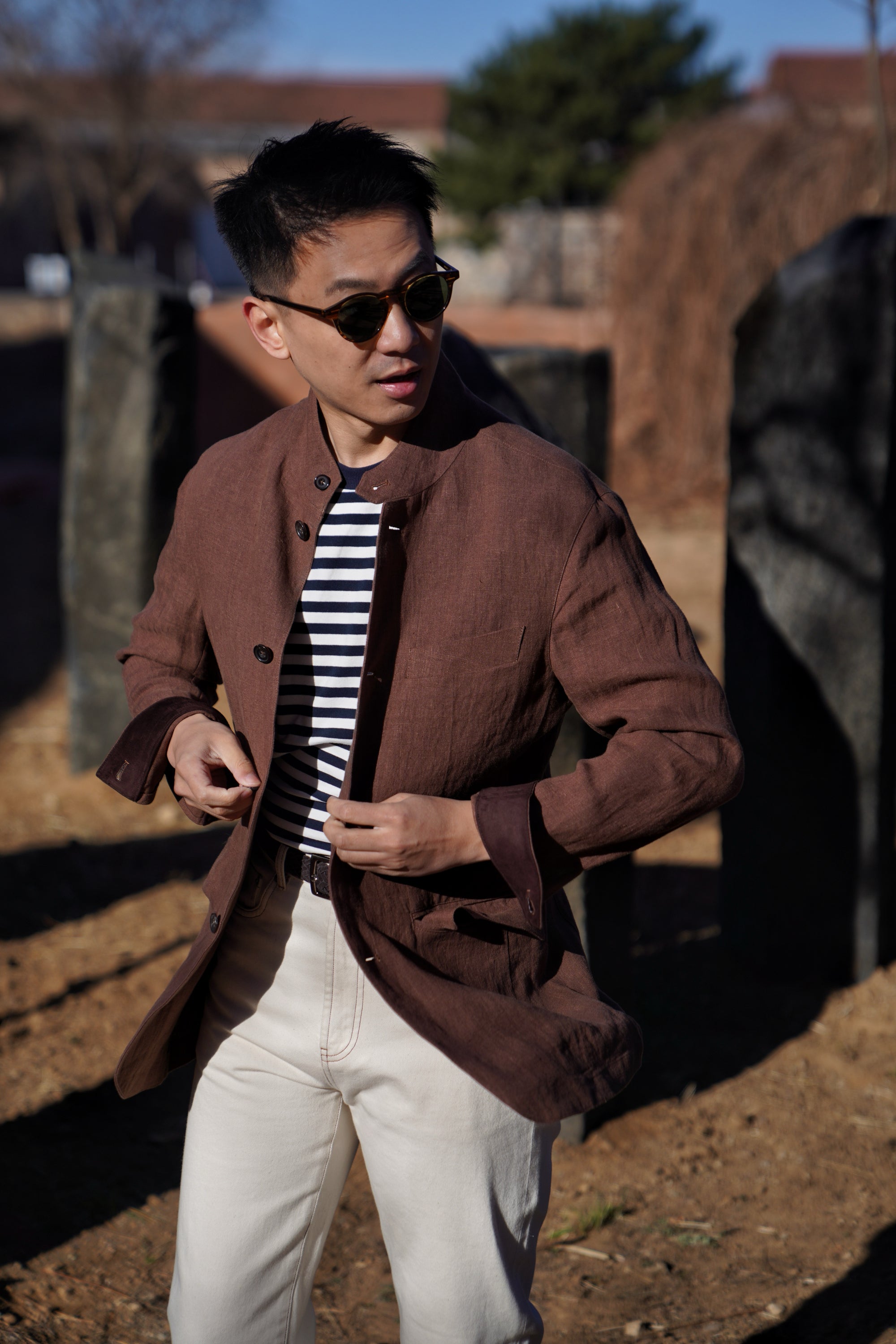 Brown Hemp Earl Jacket #282