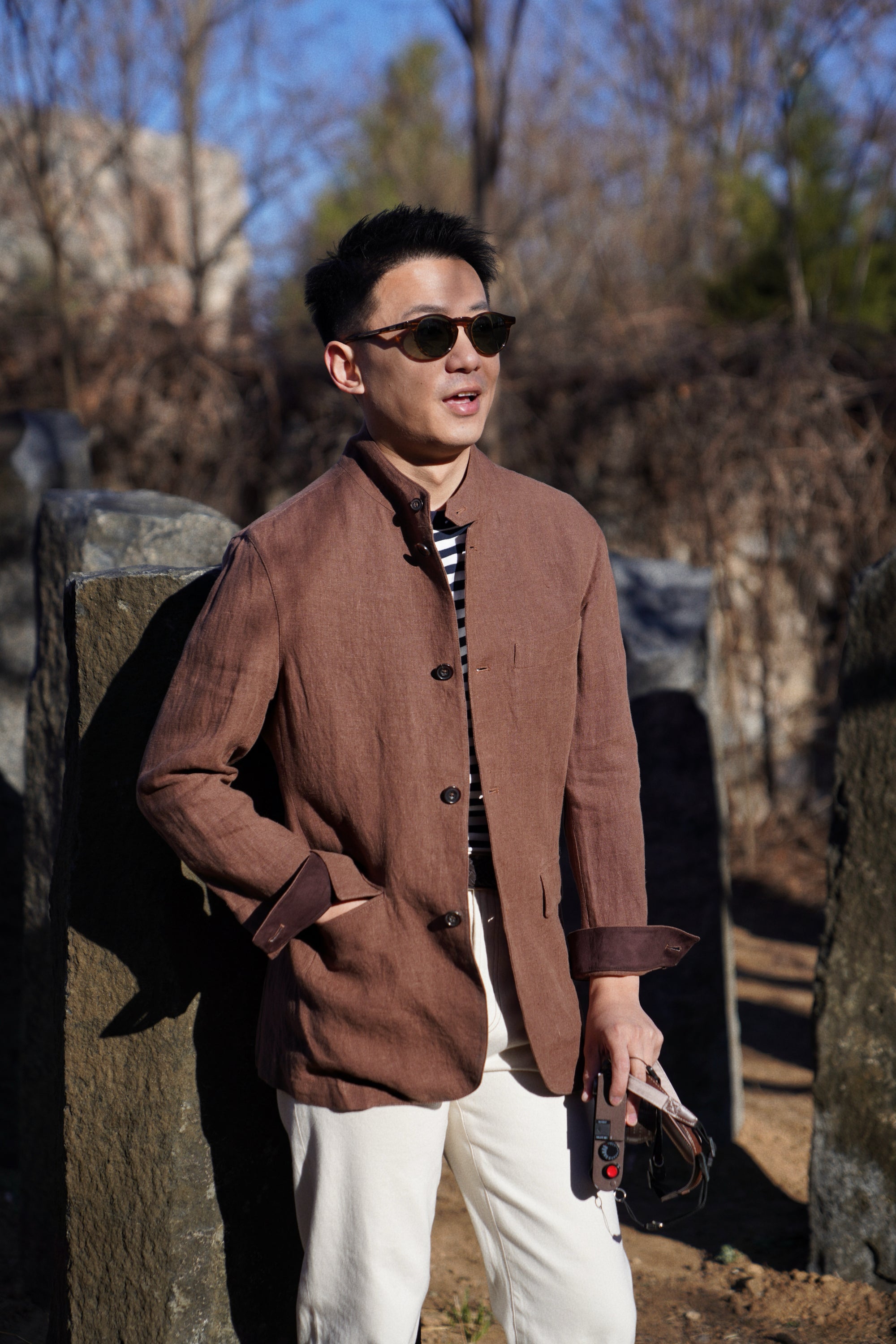 Brown Hemp Earl Jacket #282