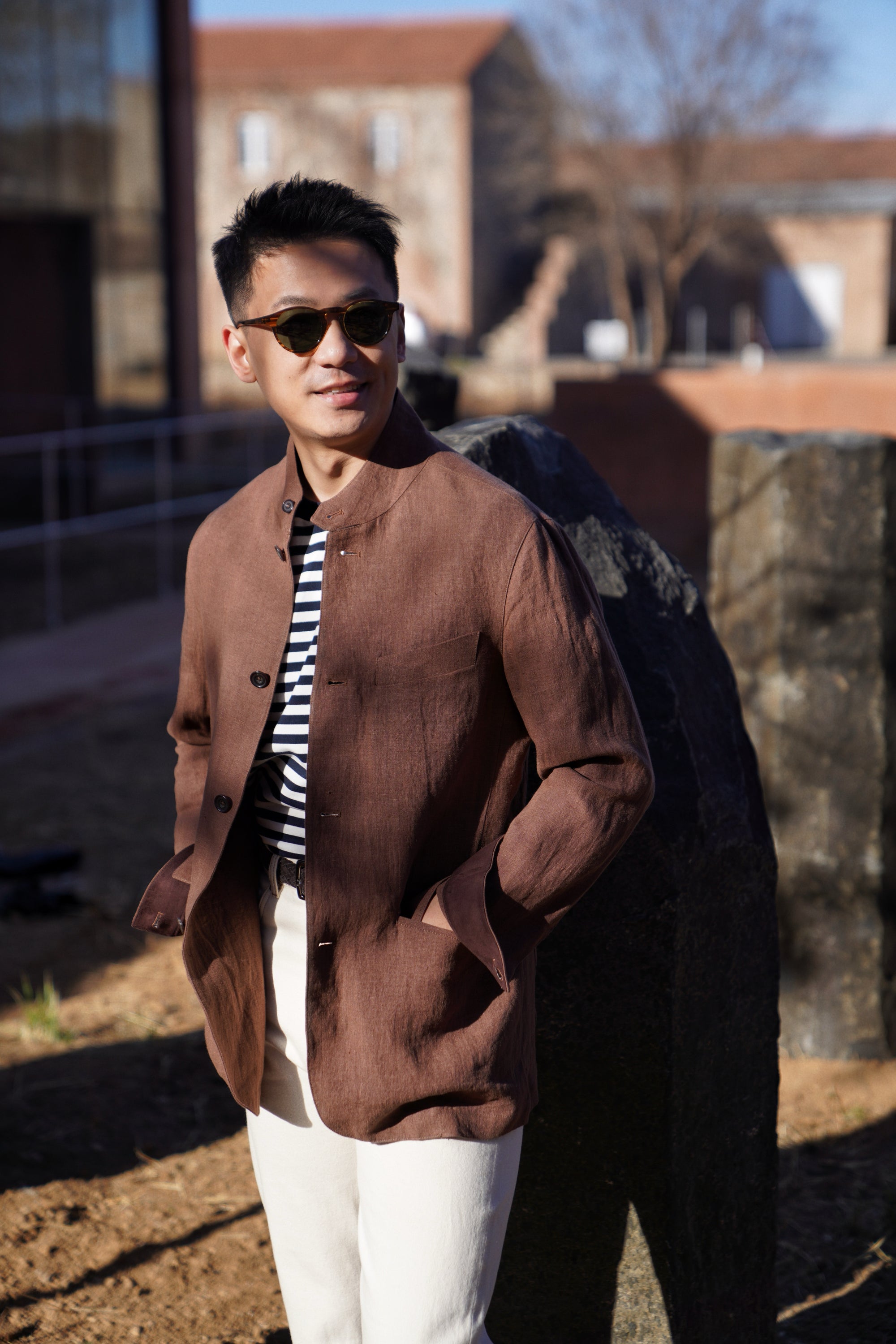 Brown Hemp Earl Jacket #282