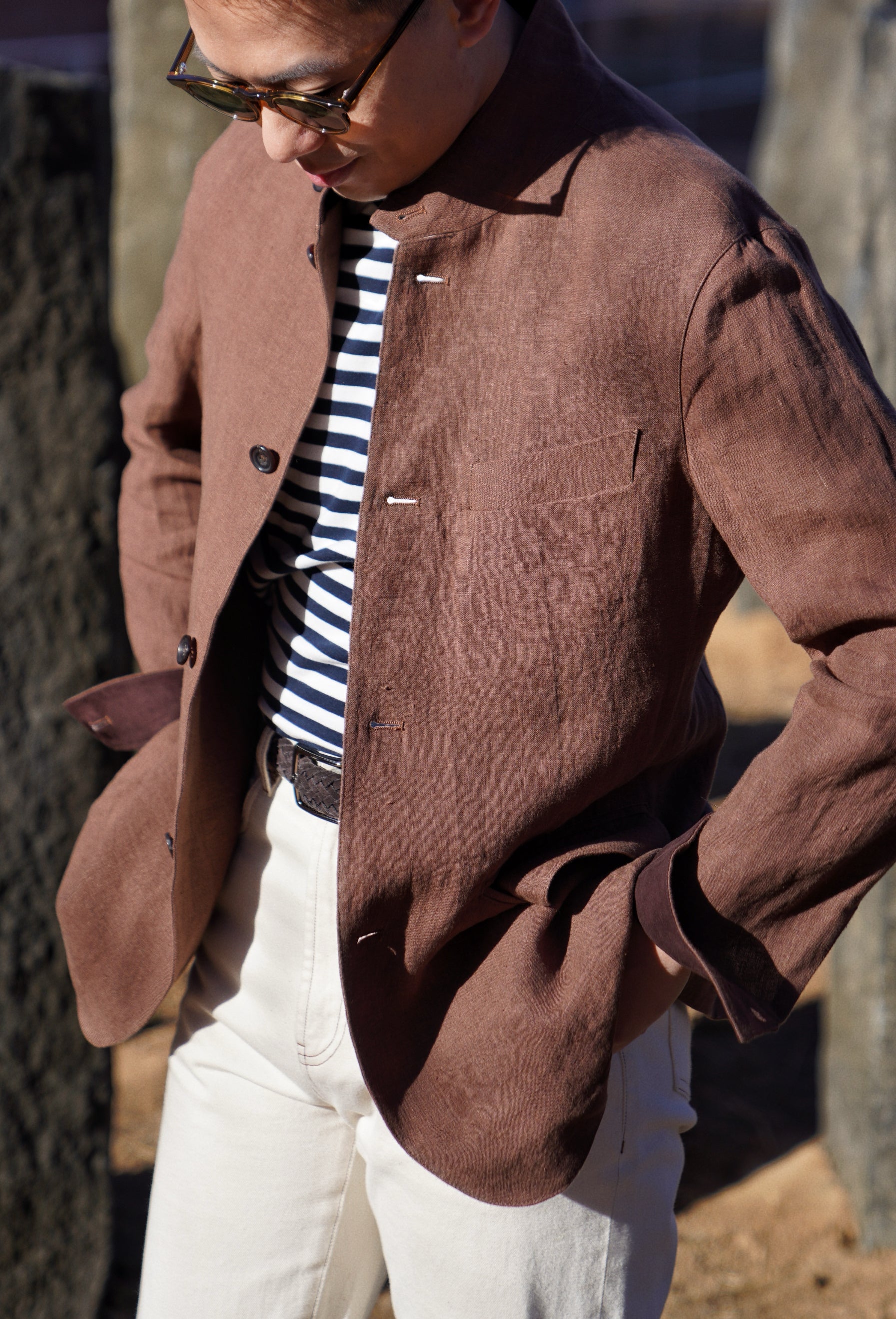 Brown Hemp Earl Jacket #282