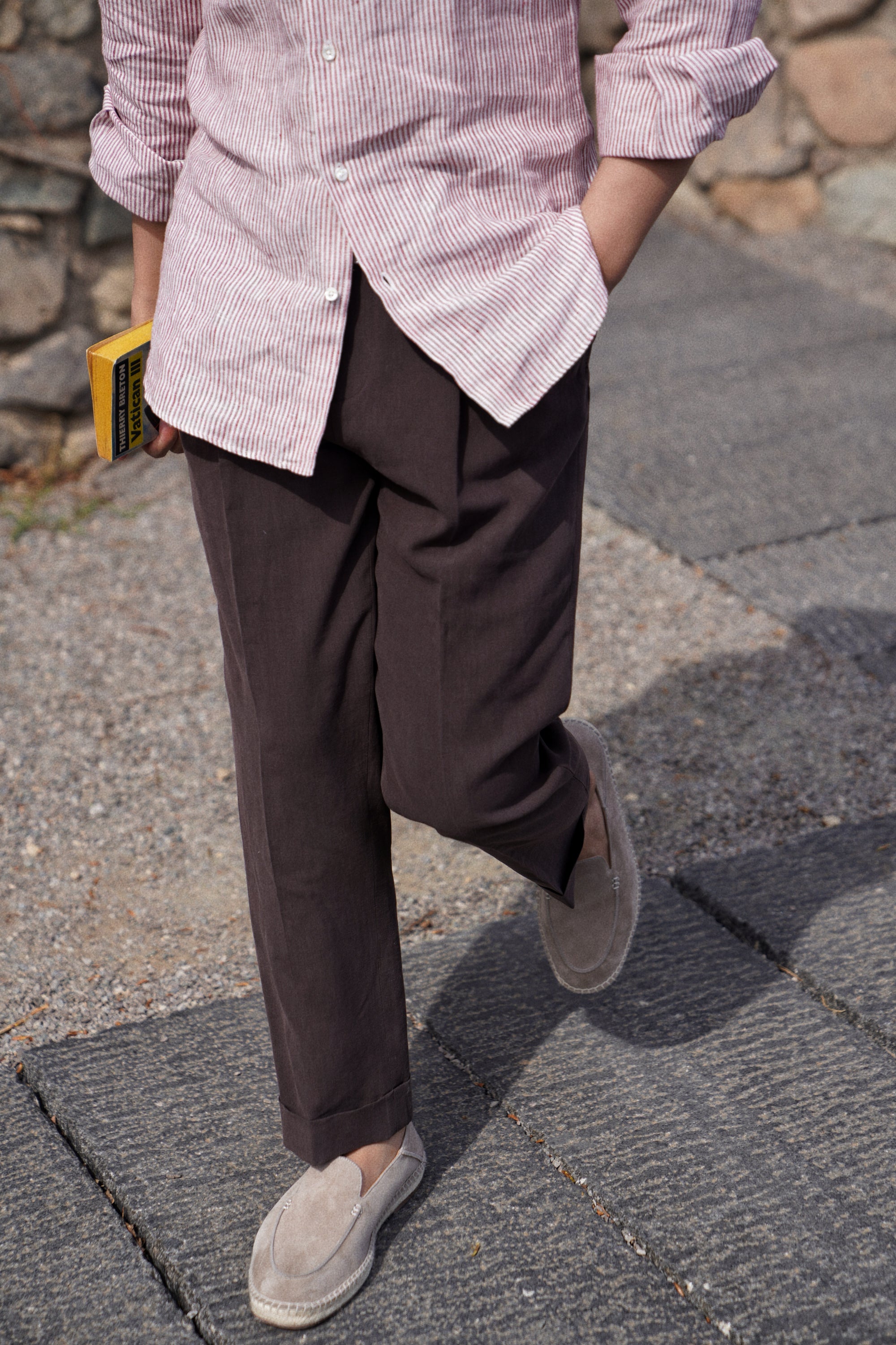 MTO Solbiati Art Du Lin Linen Drawstring Trousers