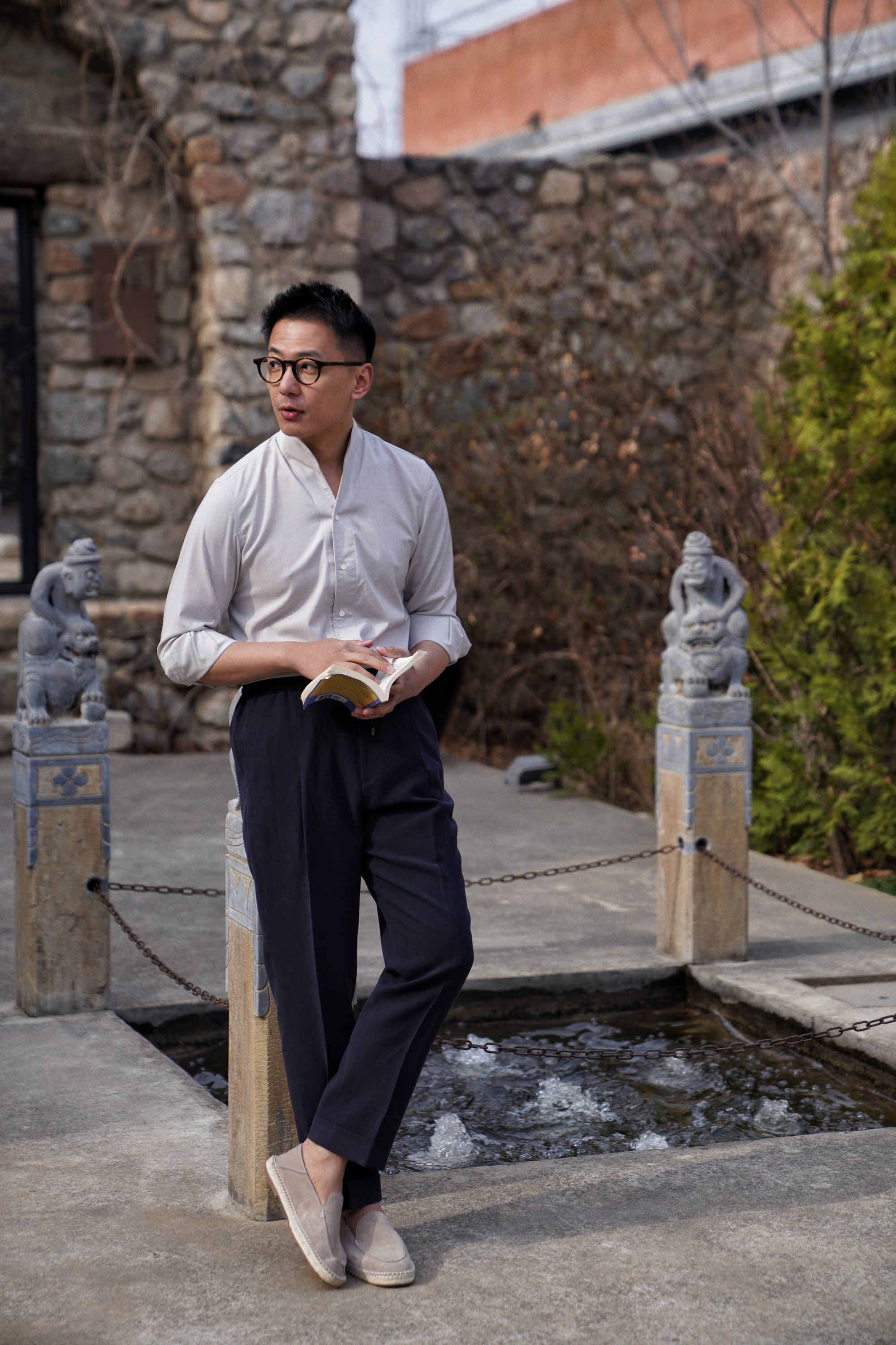 MTO Solbiati Art Du Lin Linen Drawstring Trousers