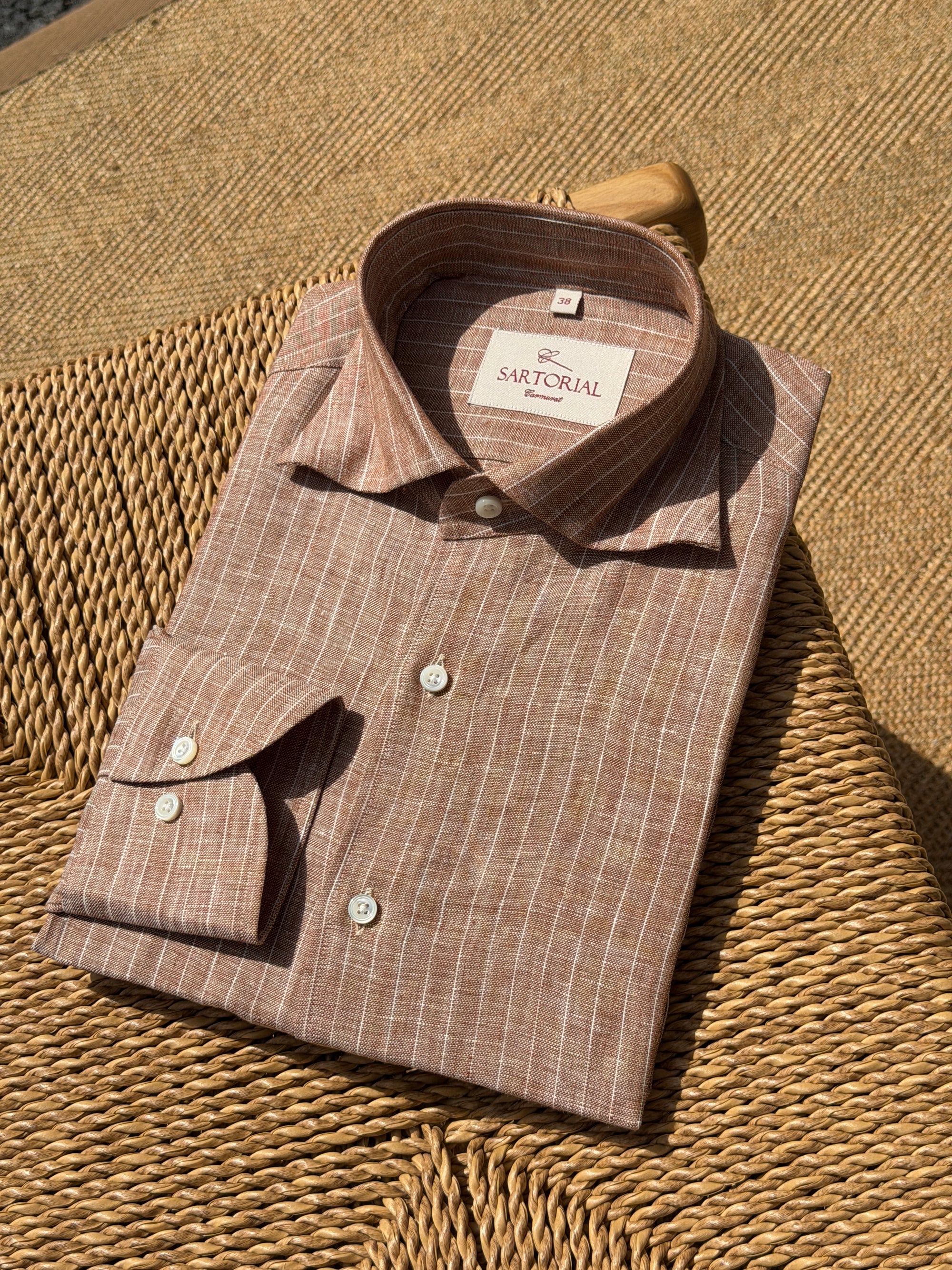 MTO Pinstripe Linen Shirt #511 #512 #513