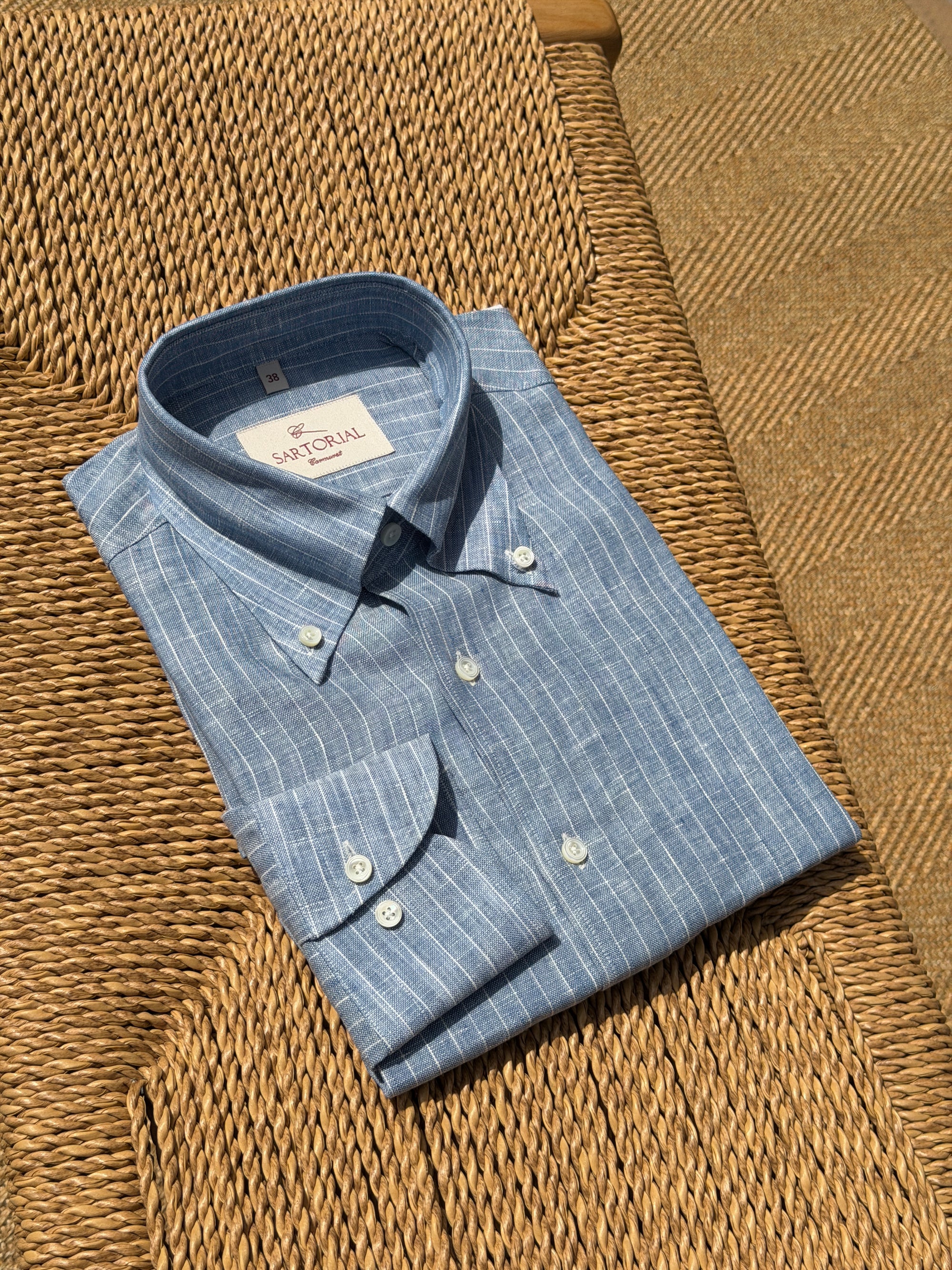 MTO Pinstripe Linen Shirt #511 #512 #513