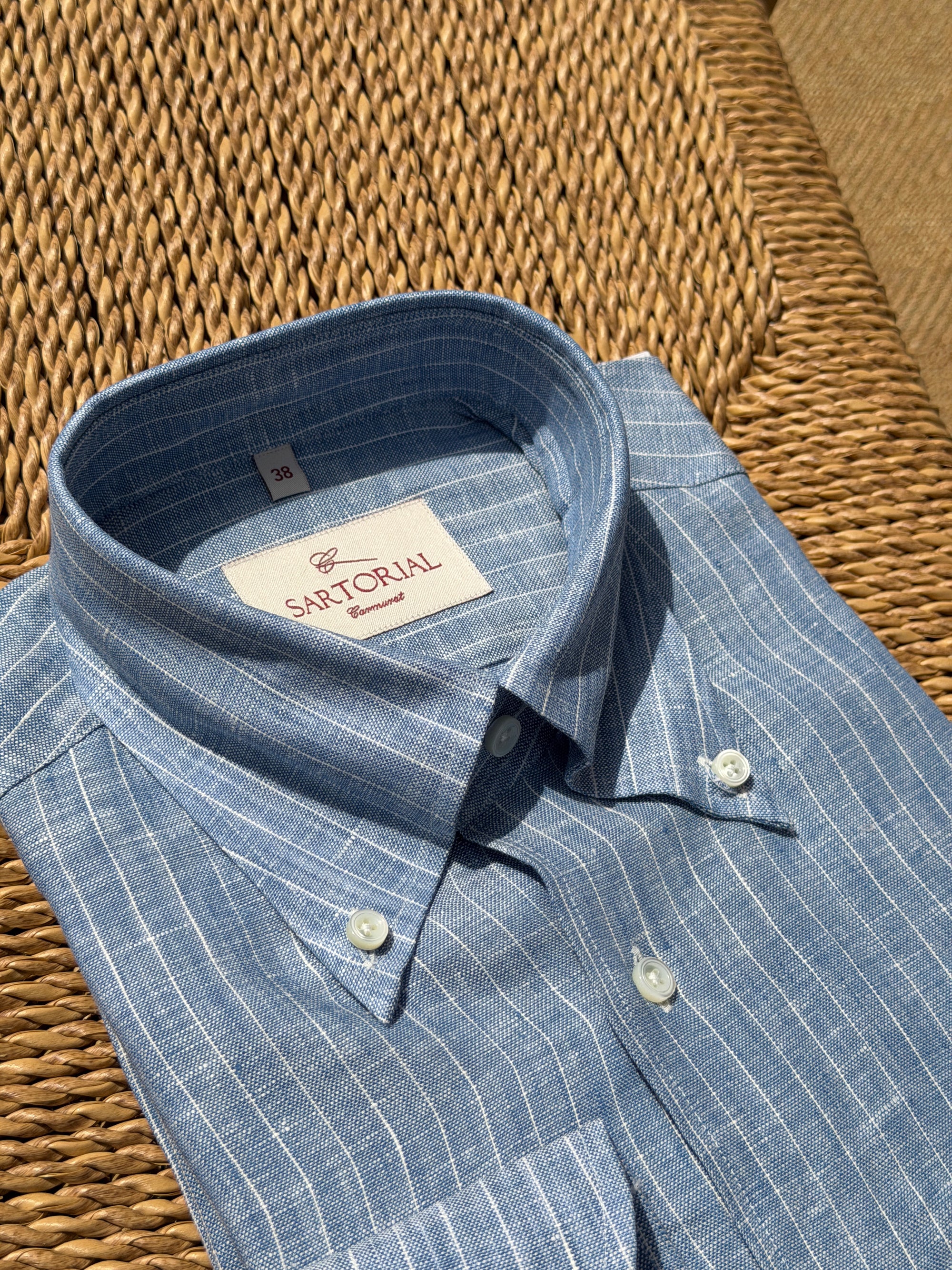 MTO Pinstripe Linen Shirt #511 #512 #513