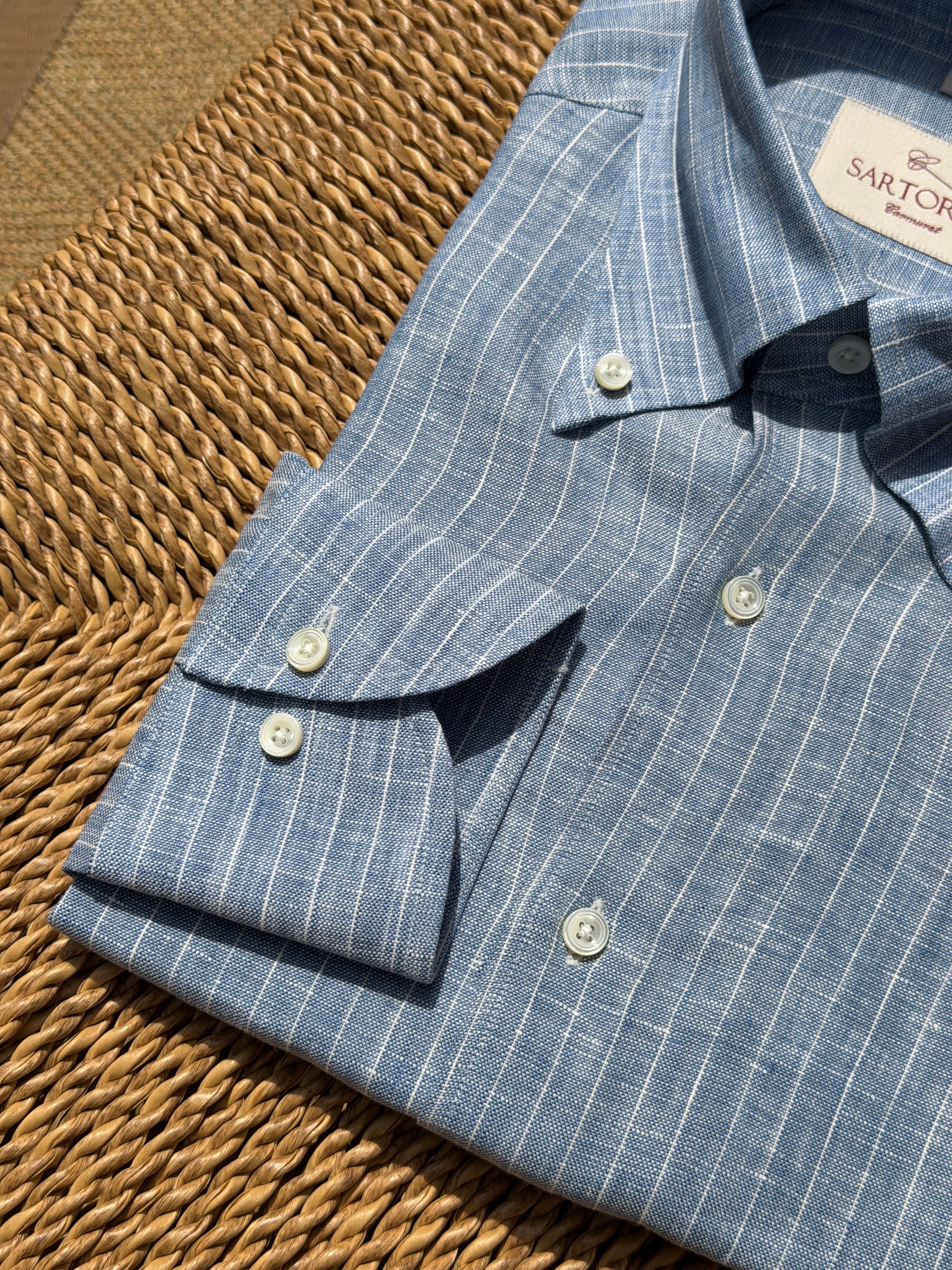 MTO Pinstripe Linen Shirt #511 #512 #513