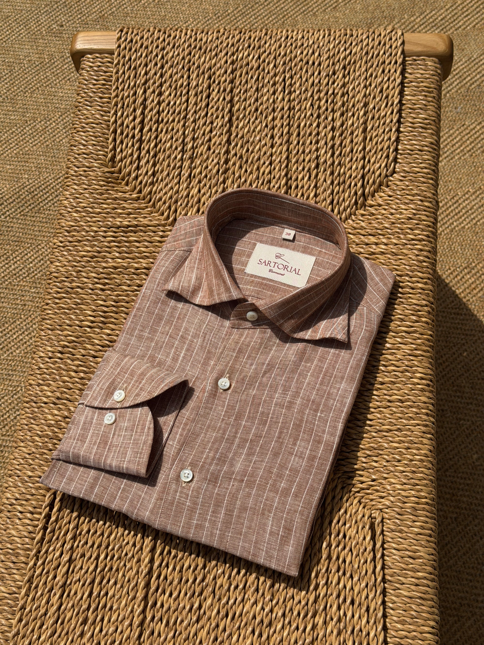 MTO Pinstripe Linen Shirt #511 #512 #513