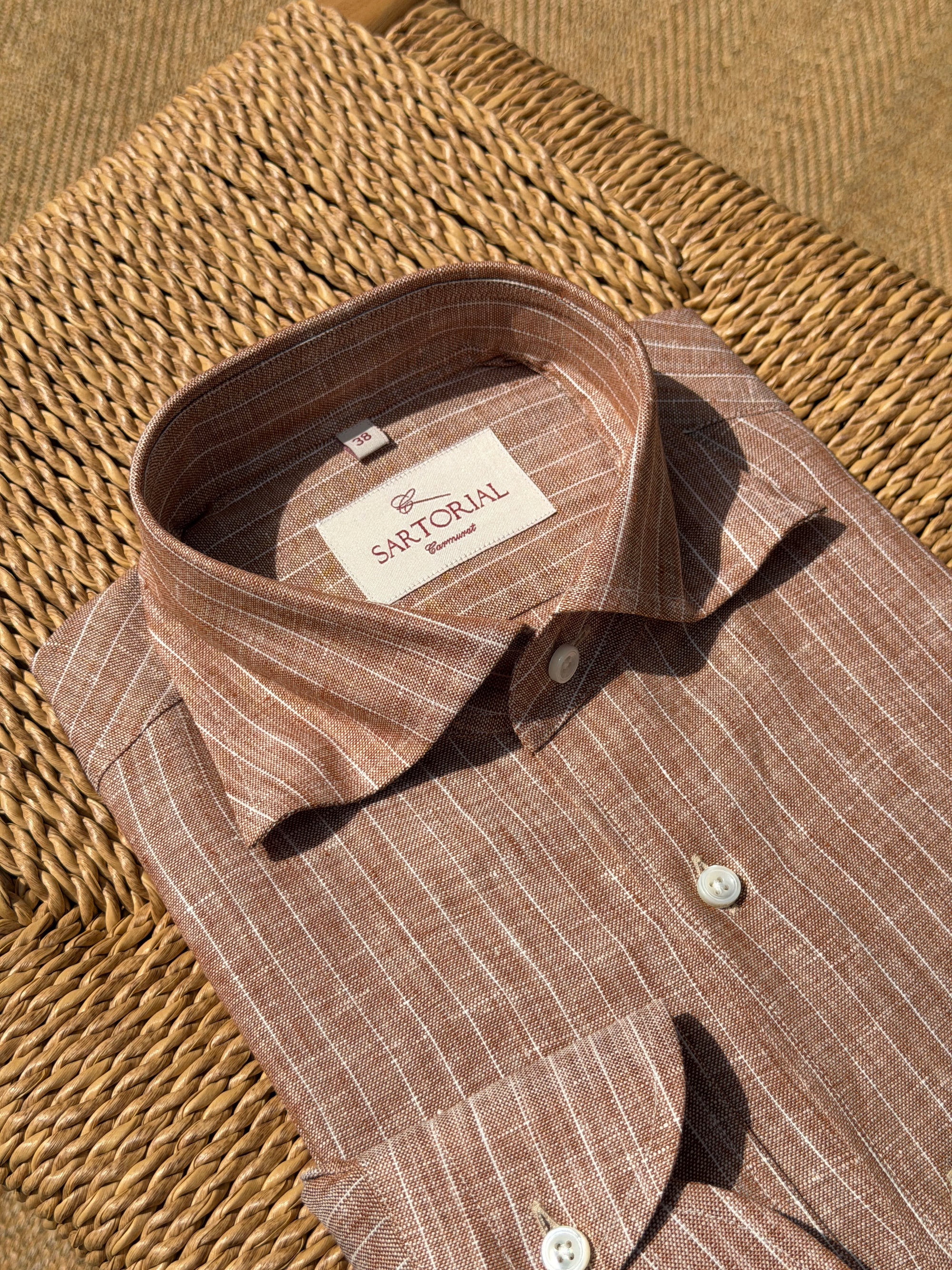 MTO Pinstripe Linen Shirt #511 #512 #513