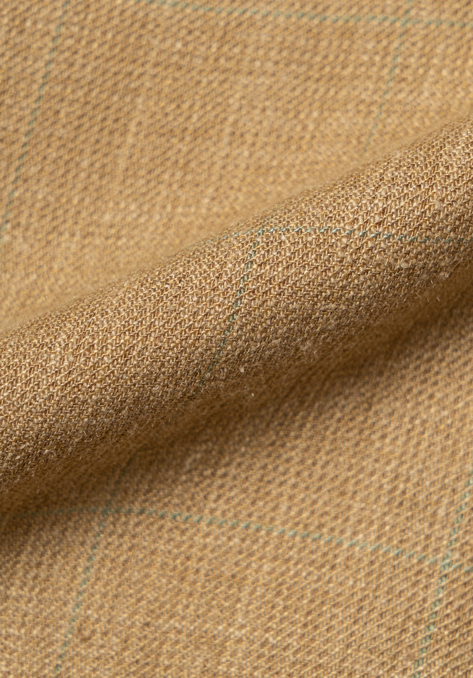 MTO Gold Windowpane Linen Cotton Jacket #649