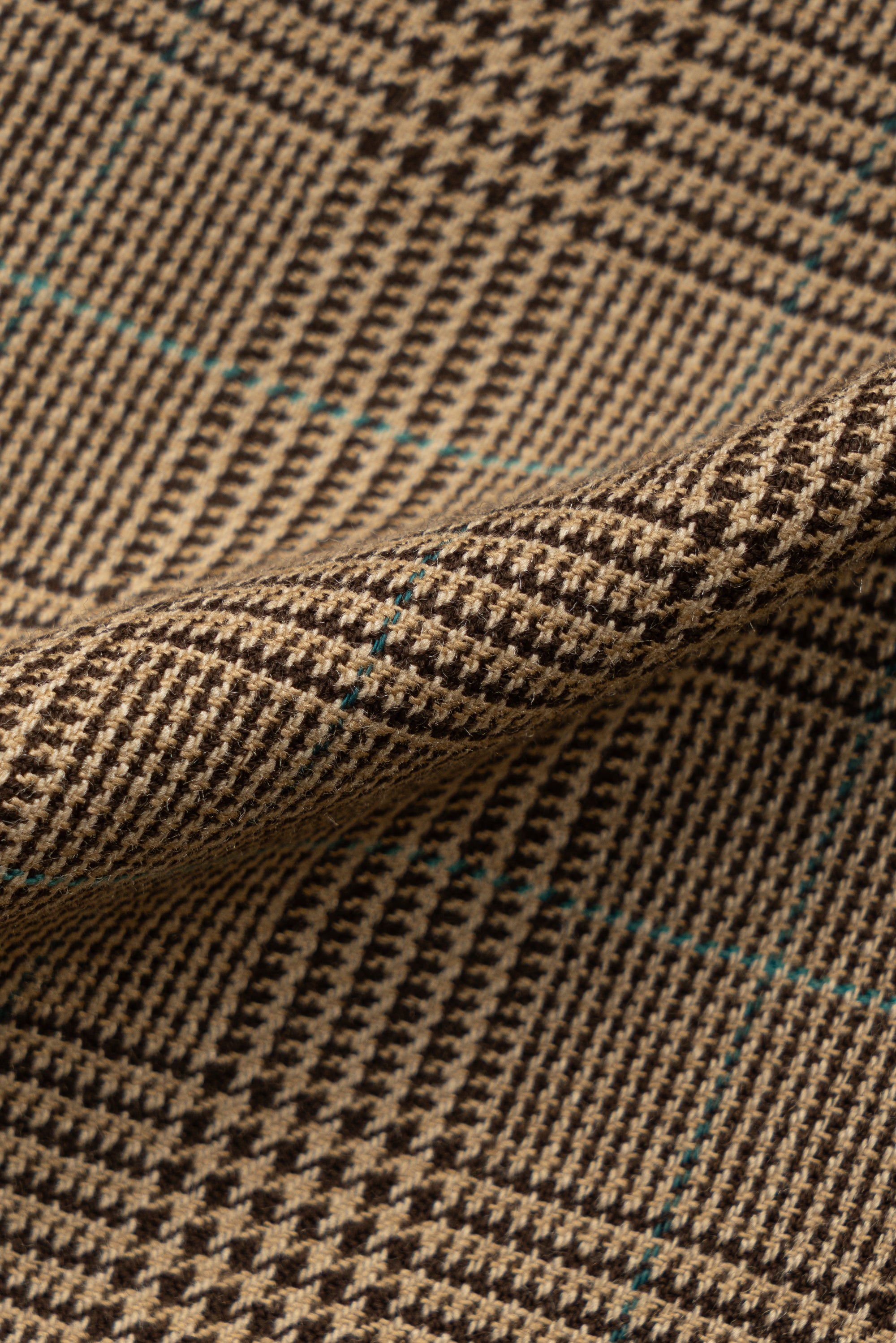 MTO Mocha Glen Check Linen Cotton Jacket #647