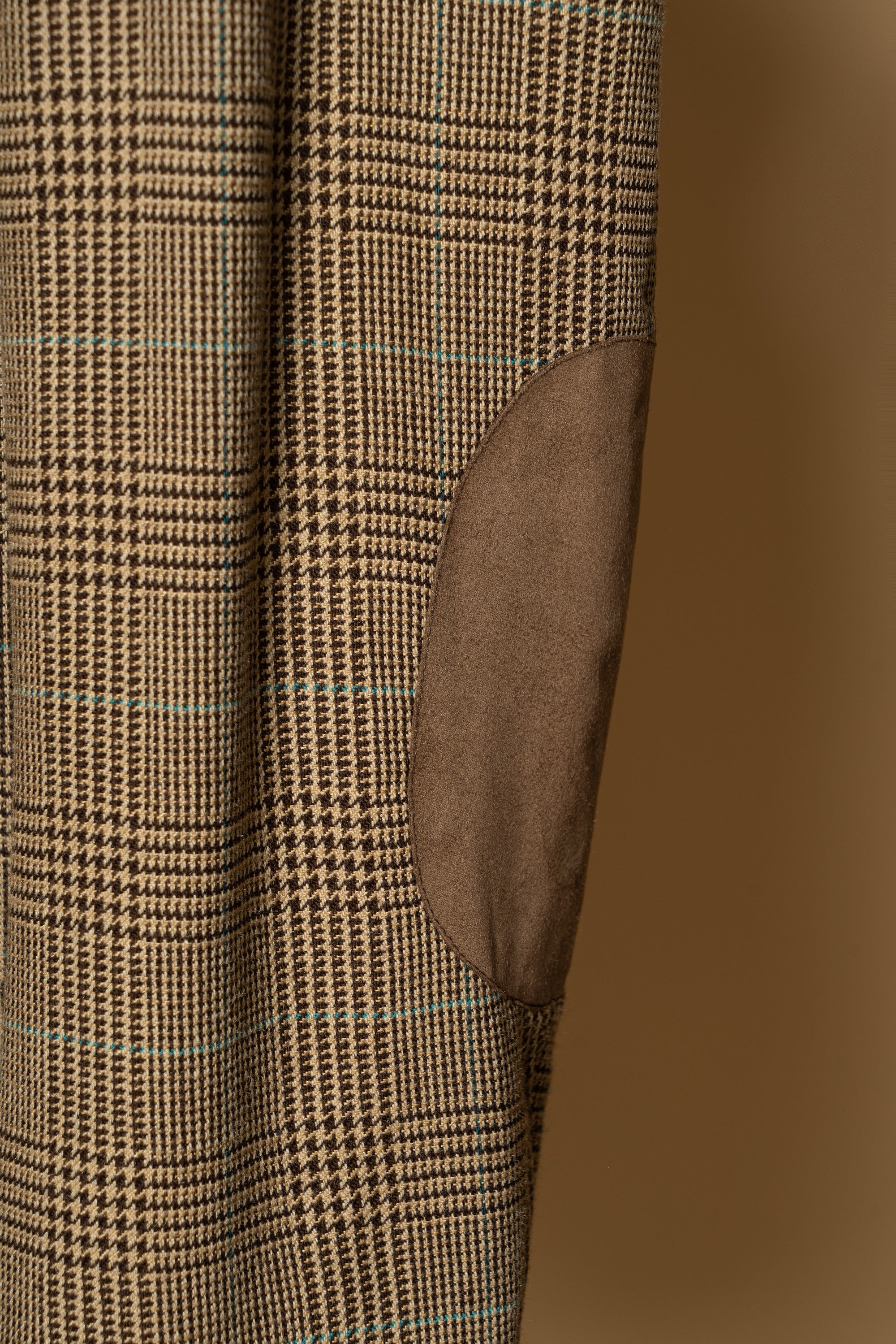 MTO Mocha Glen Check Linen Cotton Jacket #647