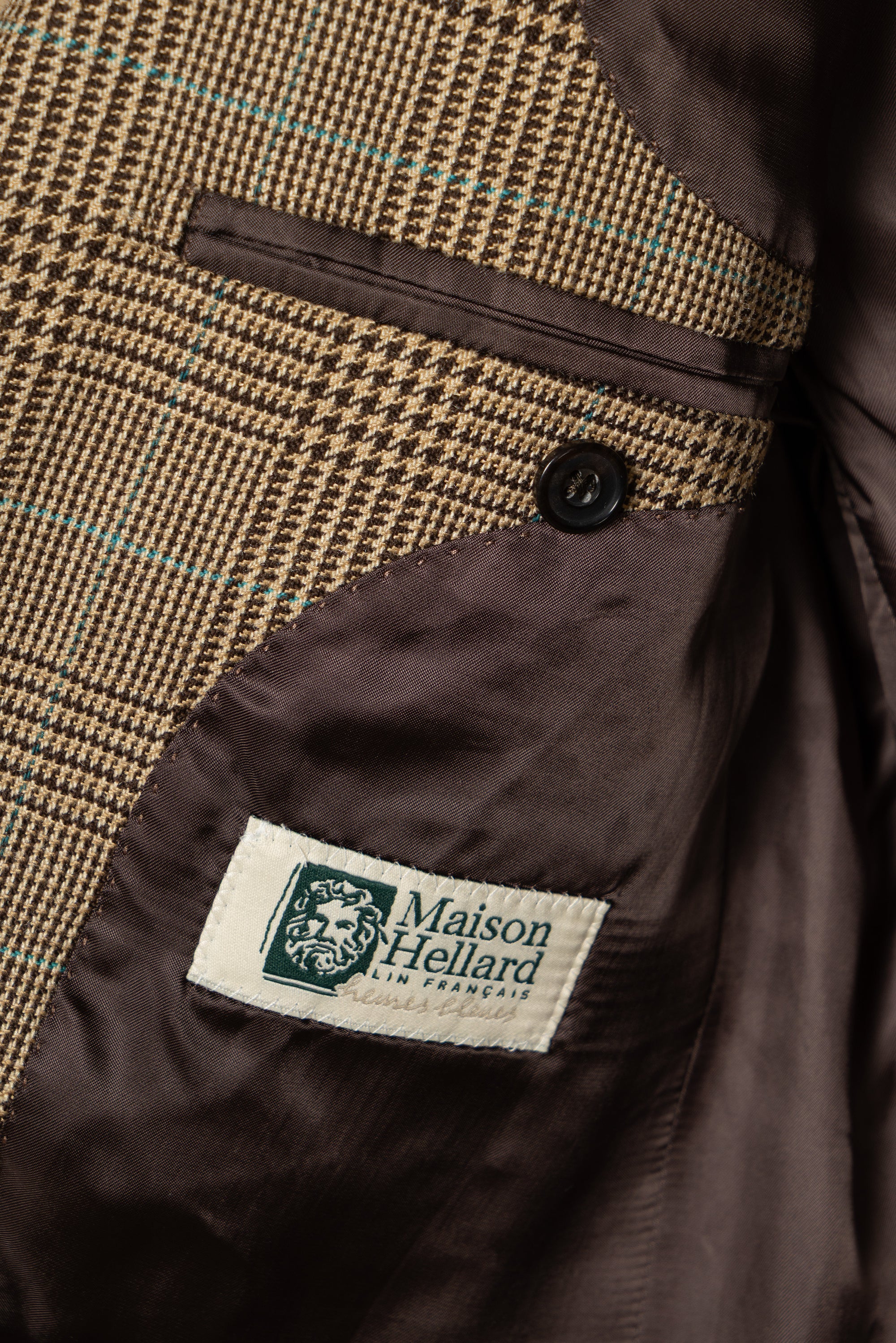 MTO Mocha Glen Check Linen Cotton Jacket #647