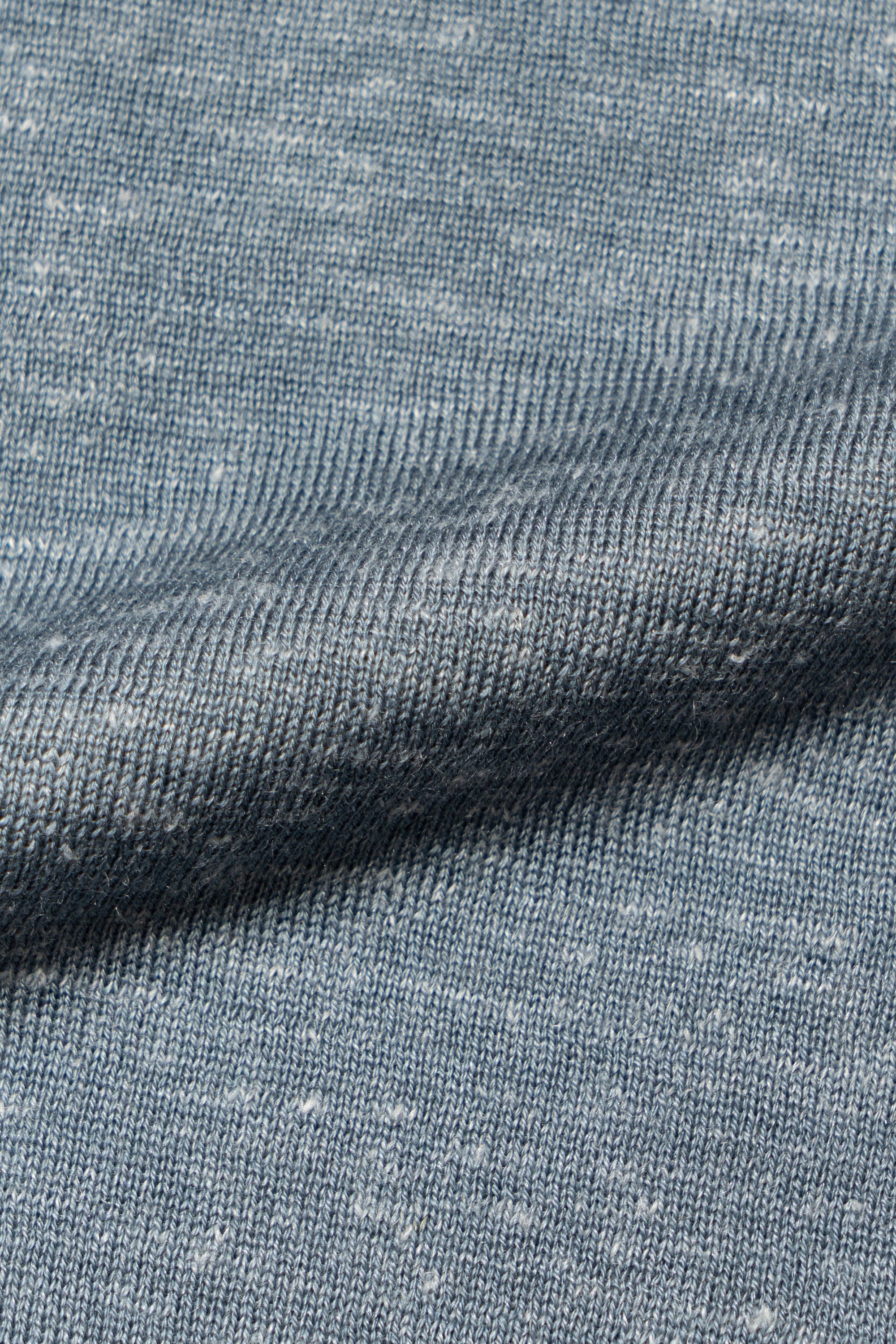 Moss / Charcoal / Greyish Blue Wool Silk Hemp Crew Neck