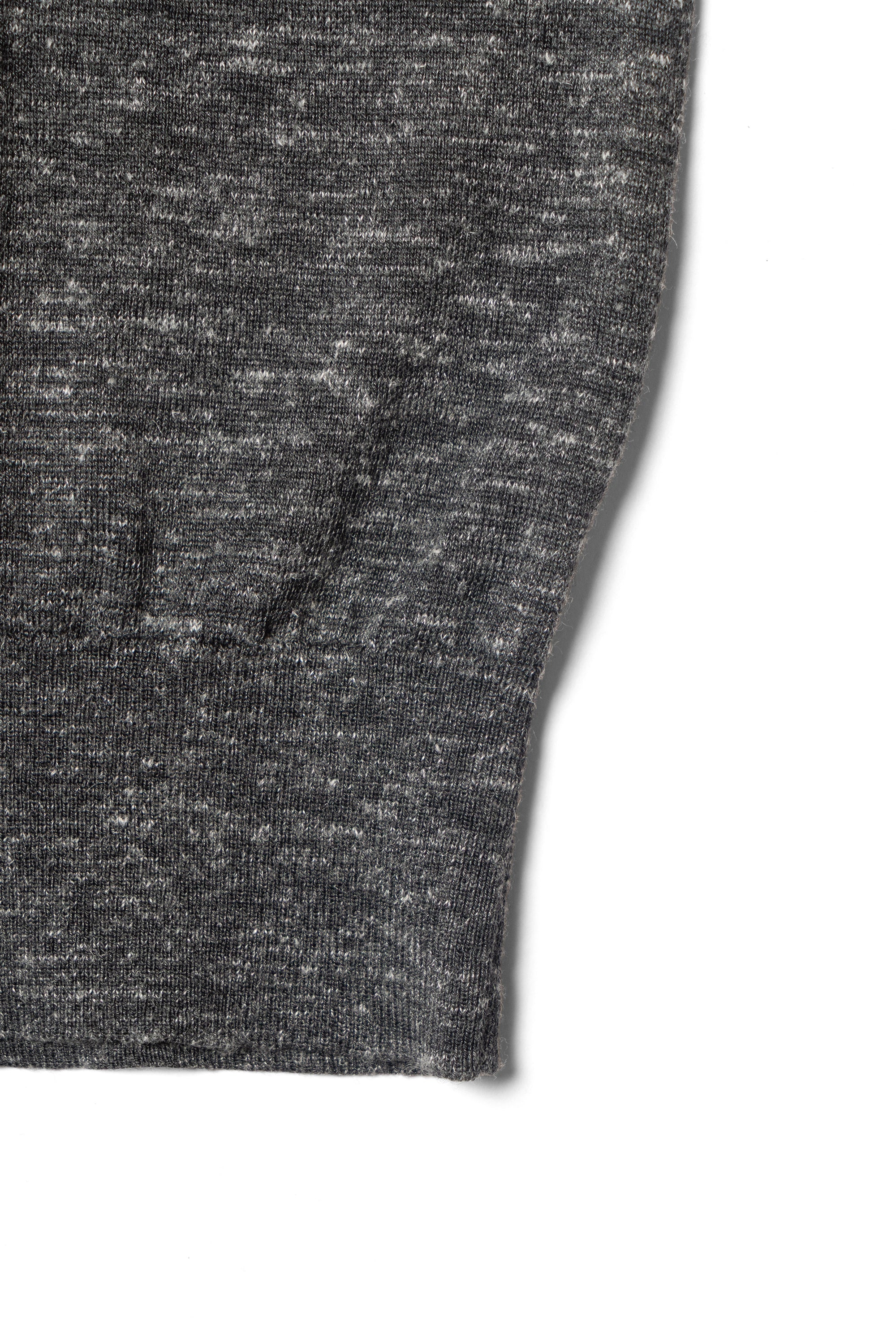 Moss / Charcoal / Greyish Blue Wool Silk Hemp Crew Neck