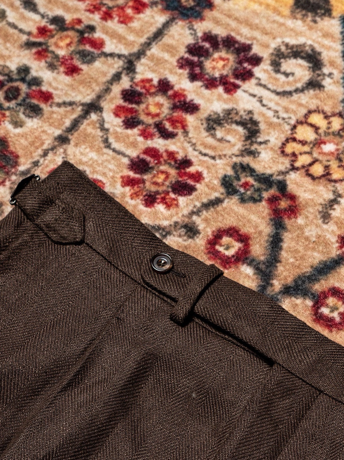 Chocolate Heavy Weight Linen Trousers #769