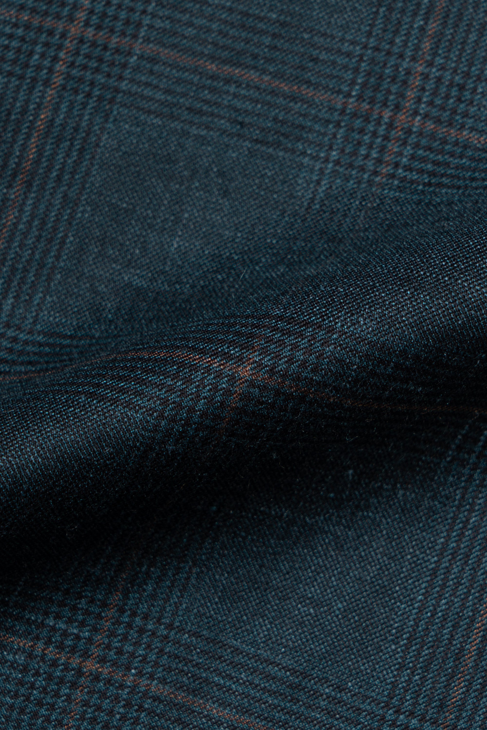 MTO Lake Blue Overcheck Wool Silk Cashmere Linen Jacket #772