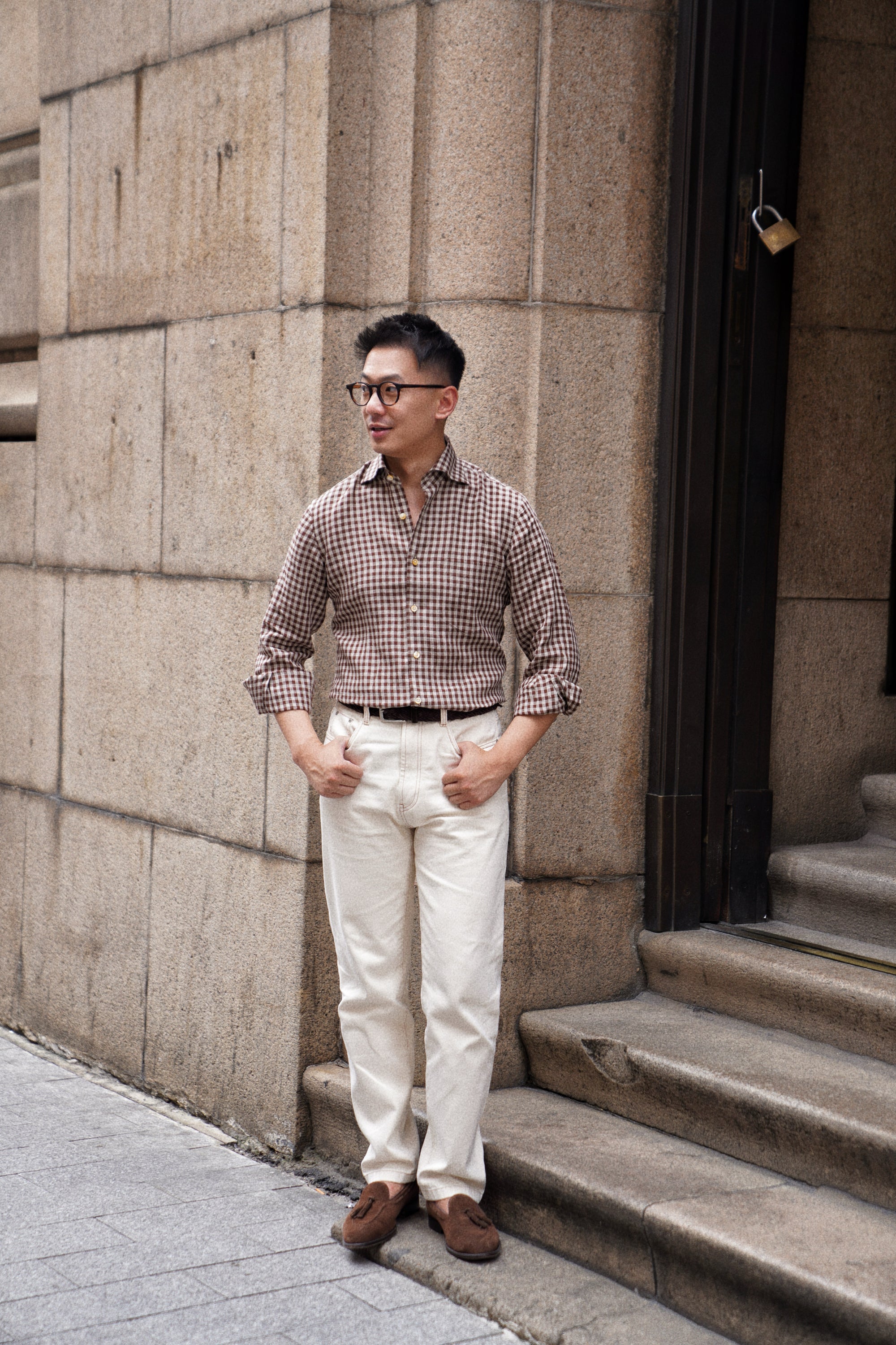 MTO Plaid Linen Shirt #504 #505