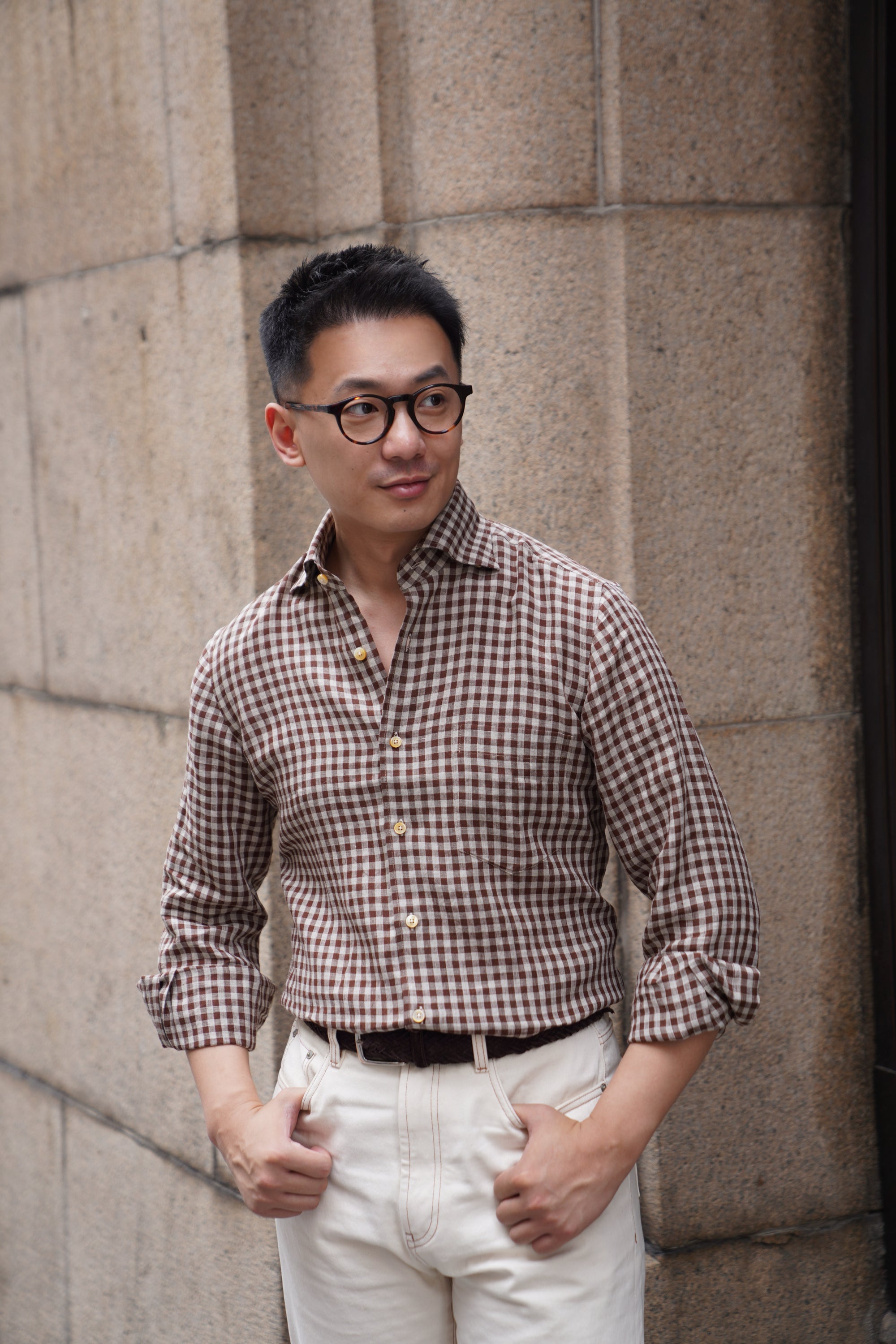 MTO Plaid Linen Shirt #504 #505