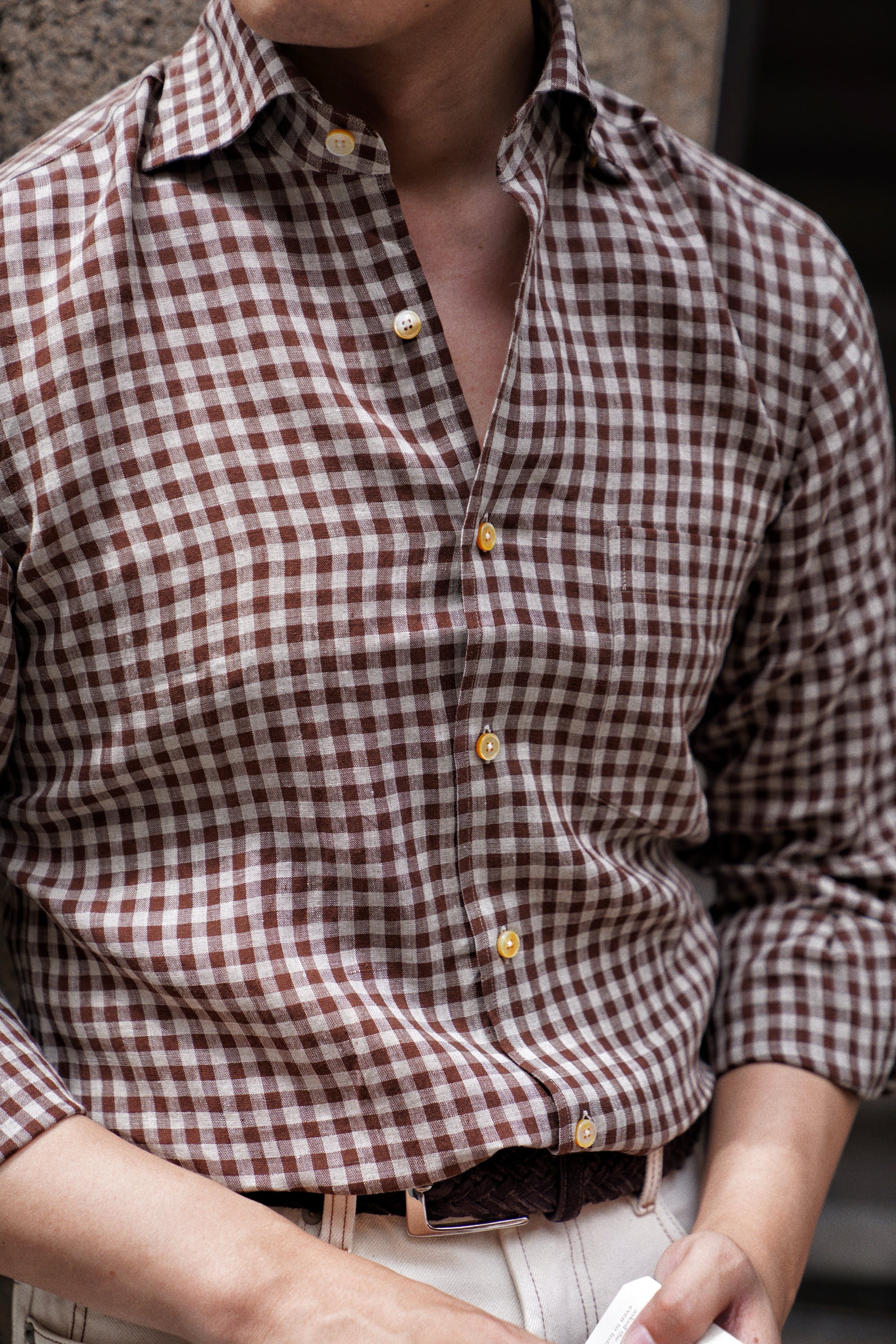 MTO Plaid Linen Shirt #504 #505