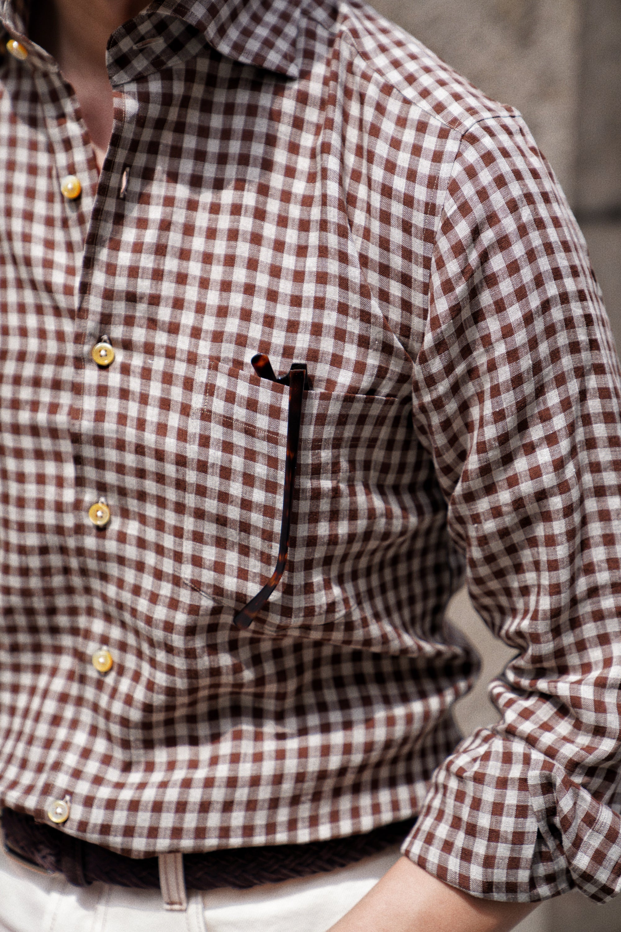 MTO Plaid Linen Shirt #504 #505
