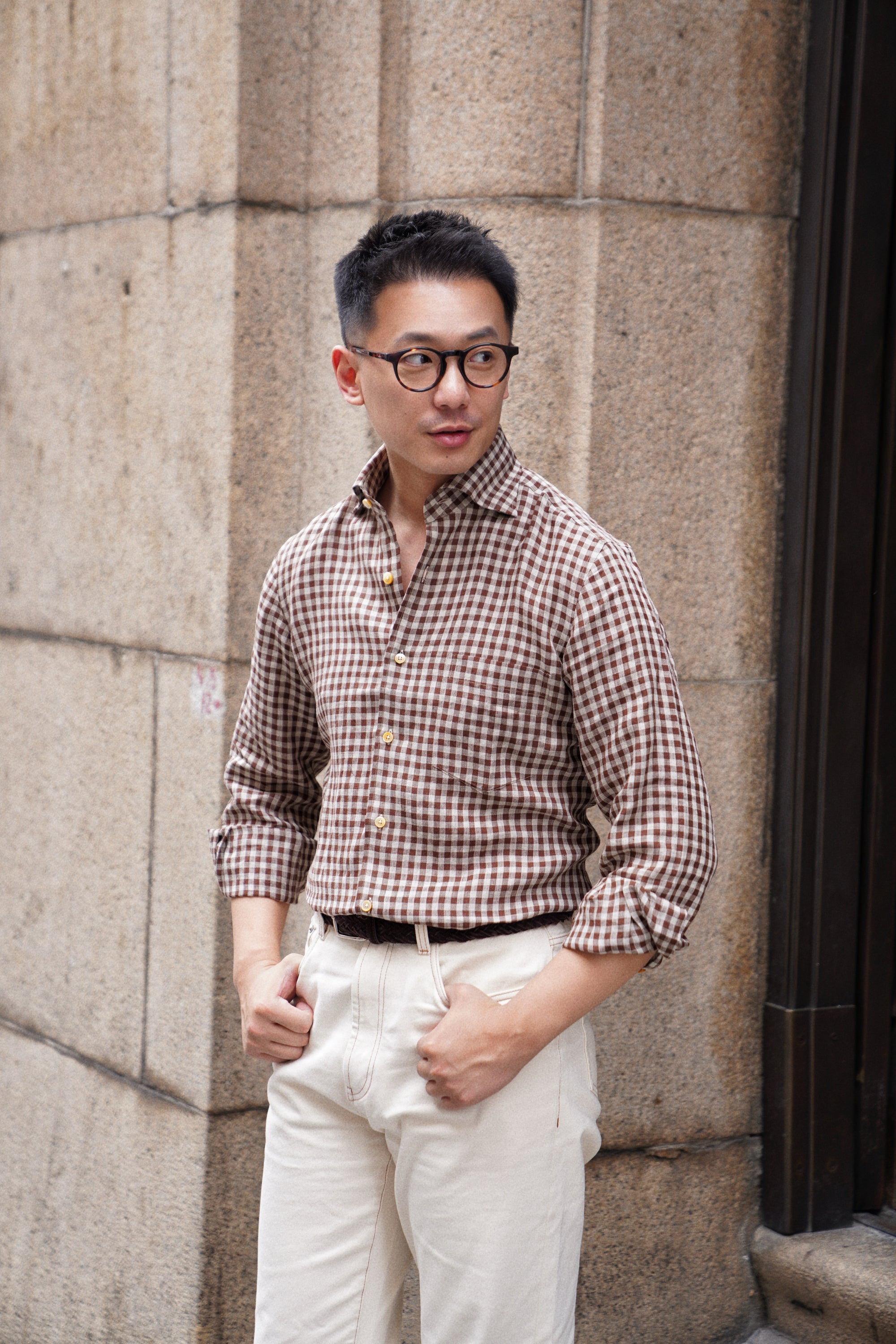 MTO Plaid Linen Shirt #504 #505