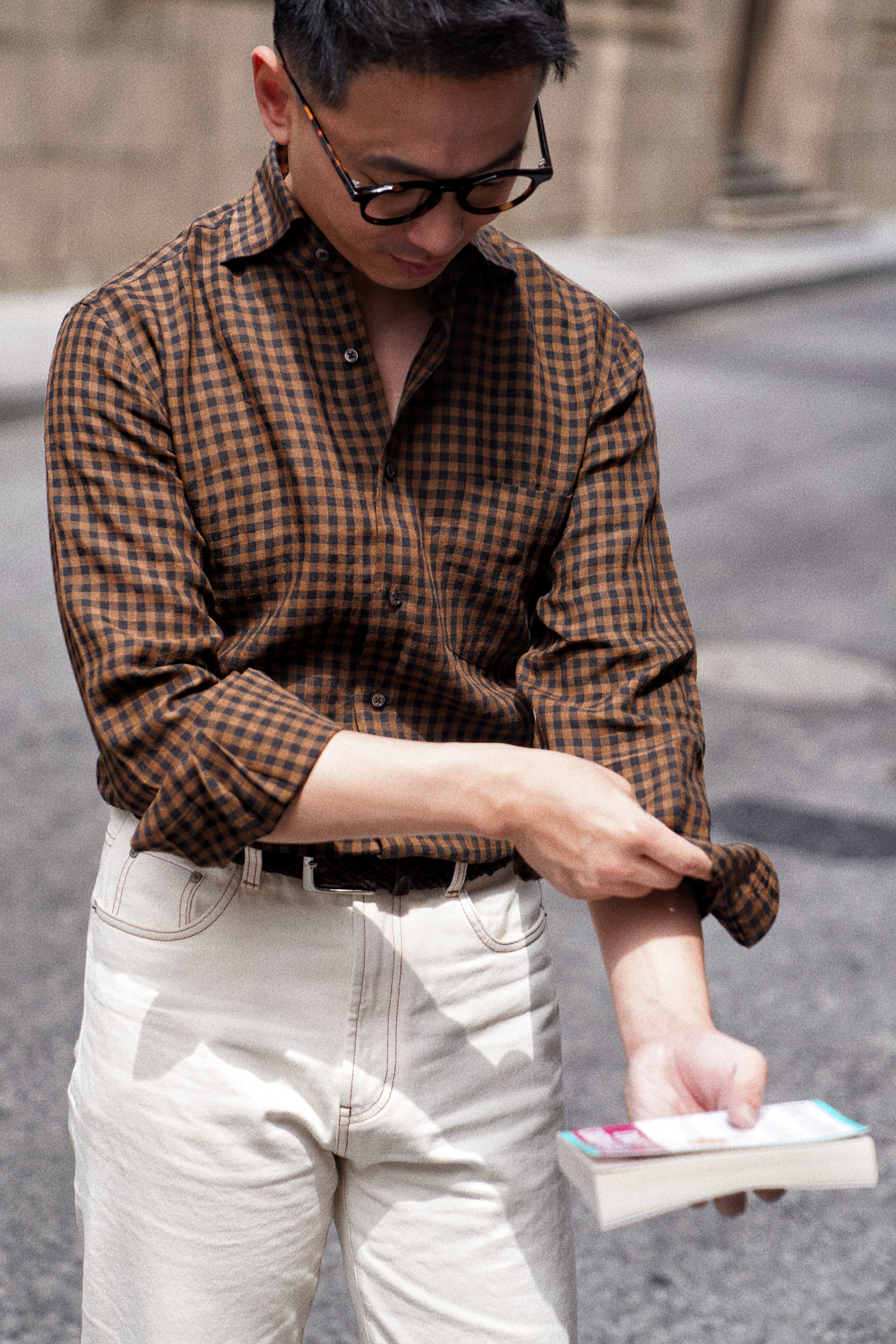 MTO Plaid Linen Shirt #504 #505