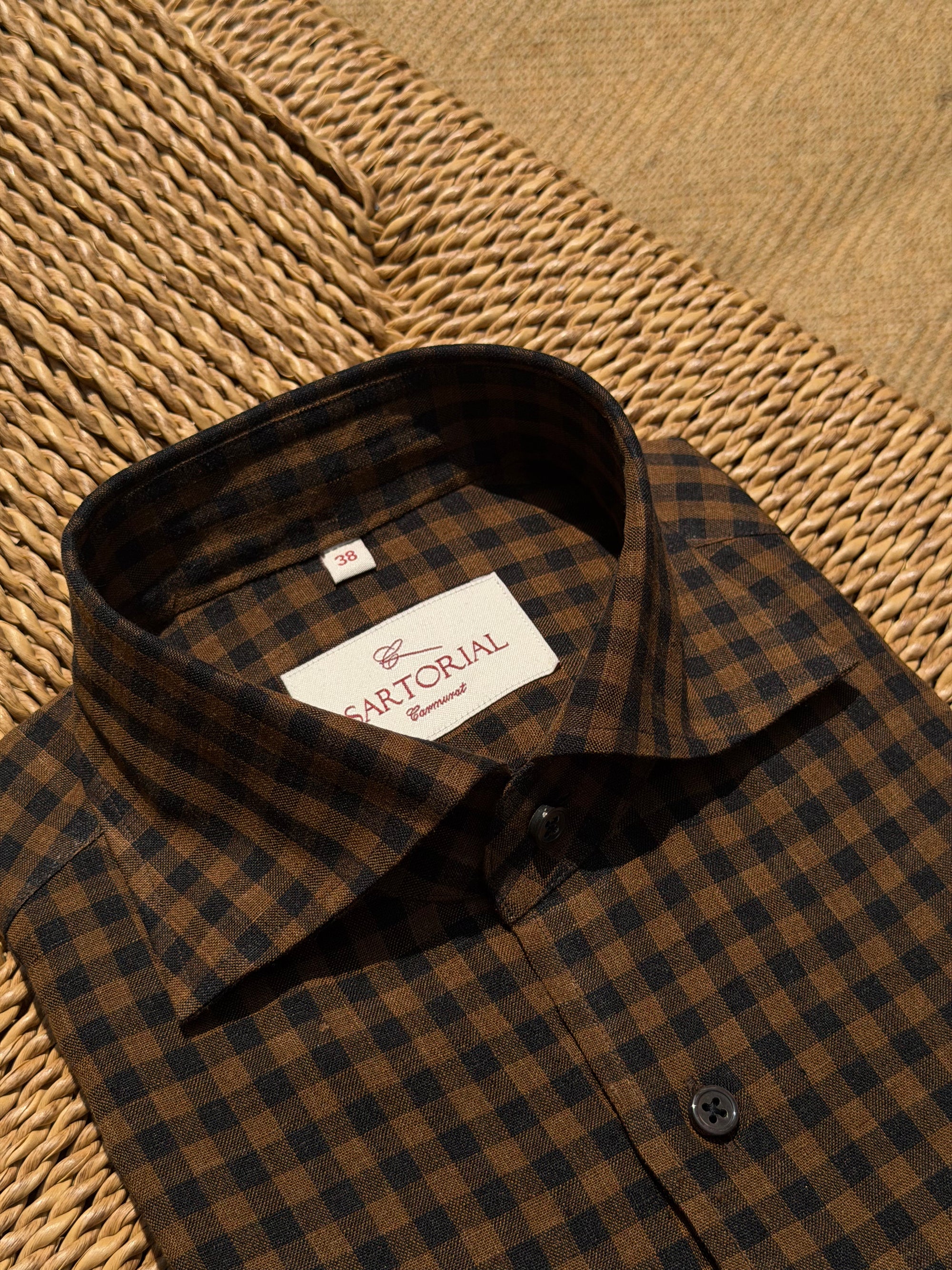 MTO Plaid Linen Shirt #504 #505