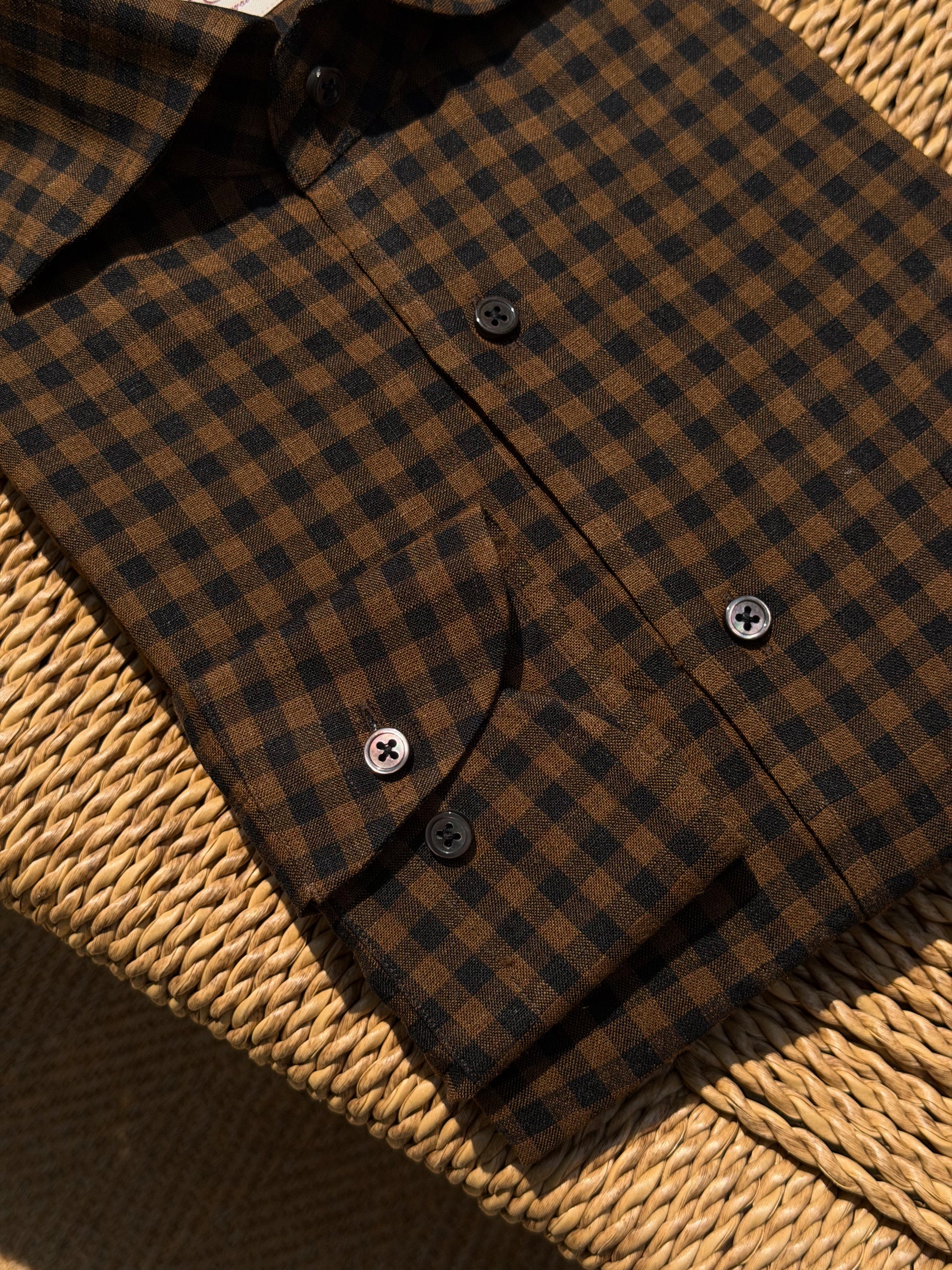 MTO Plaid Linen Shirt #504 #505