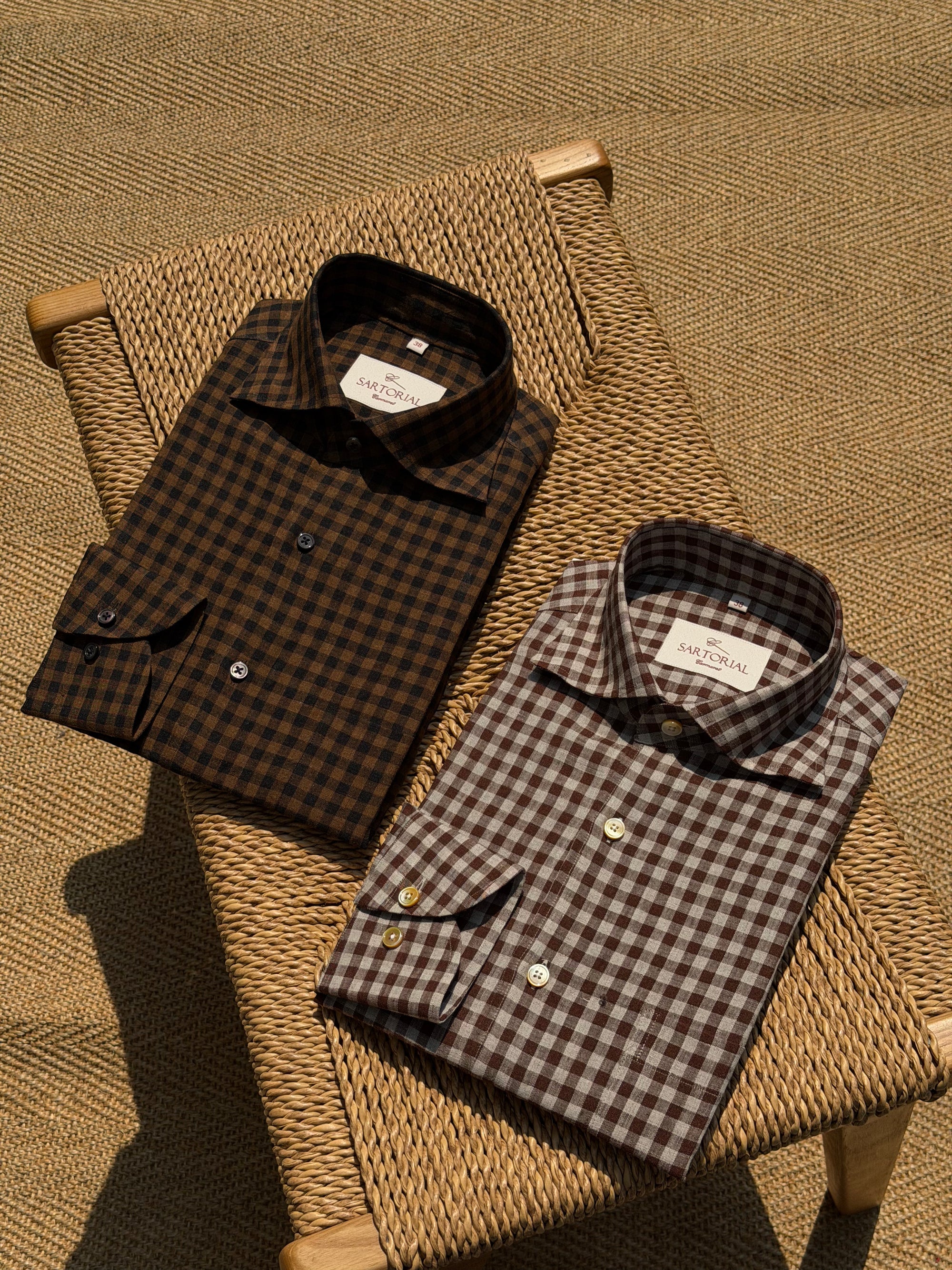 MTO Plaid Linen Shirt #504 #505