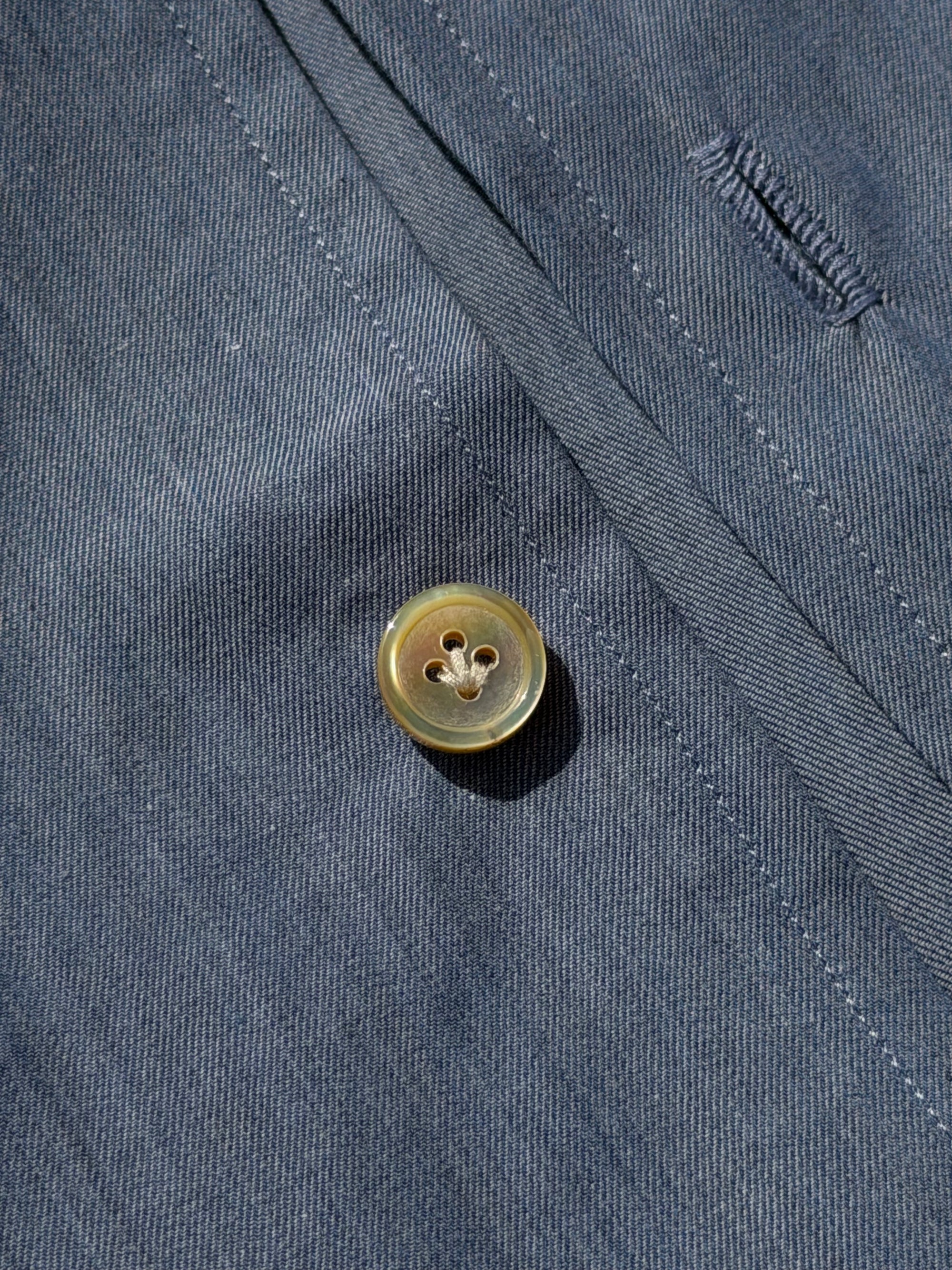 MTO Handcrafted Canclini Indigo Cotton Shirt #SG65