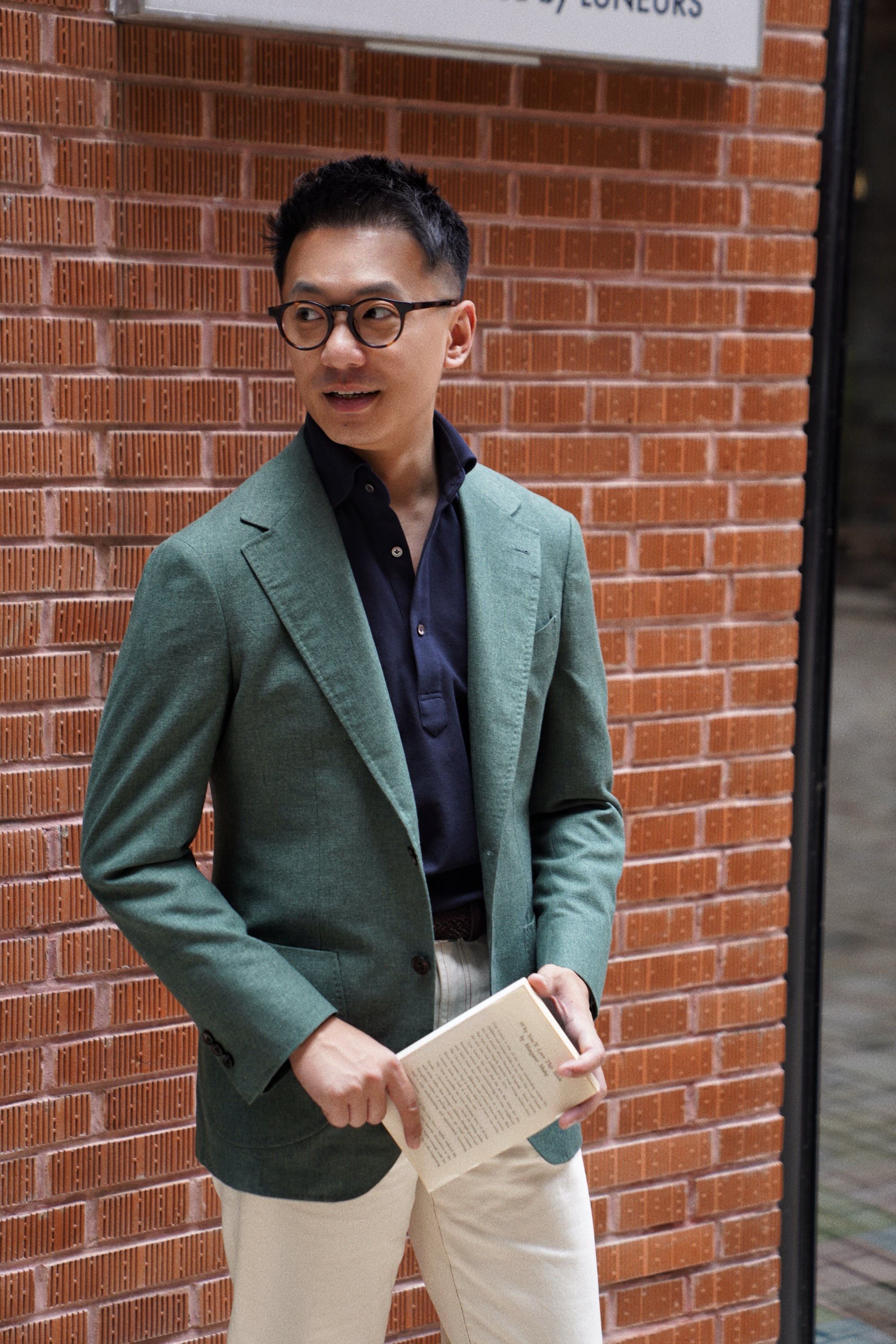 MTO Moss Green Cashmere Silk Jacket #801