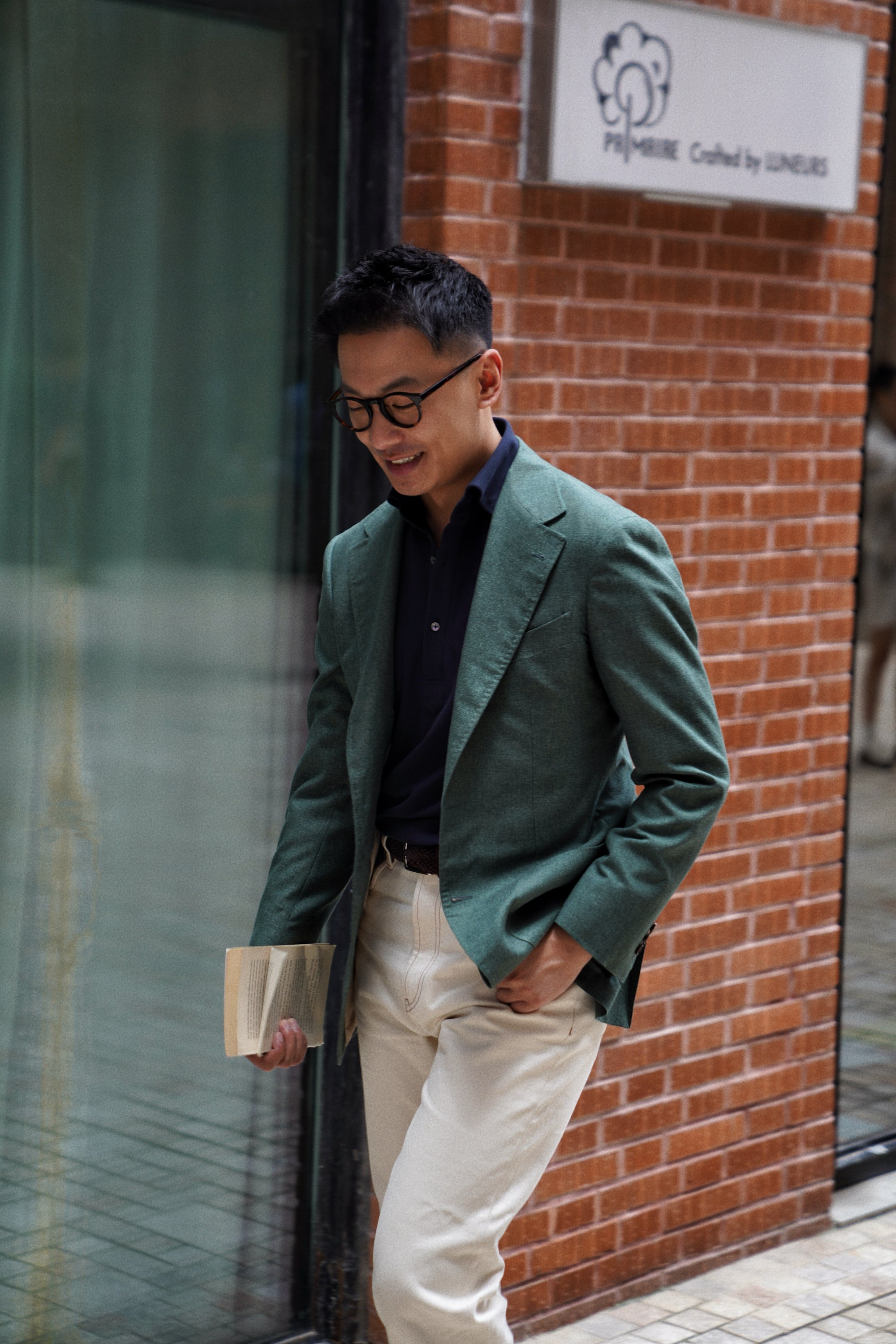MTO Moss Green Cashmere Silk Jacket #801