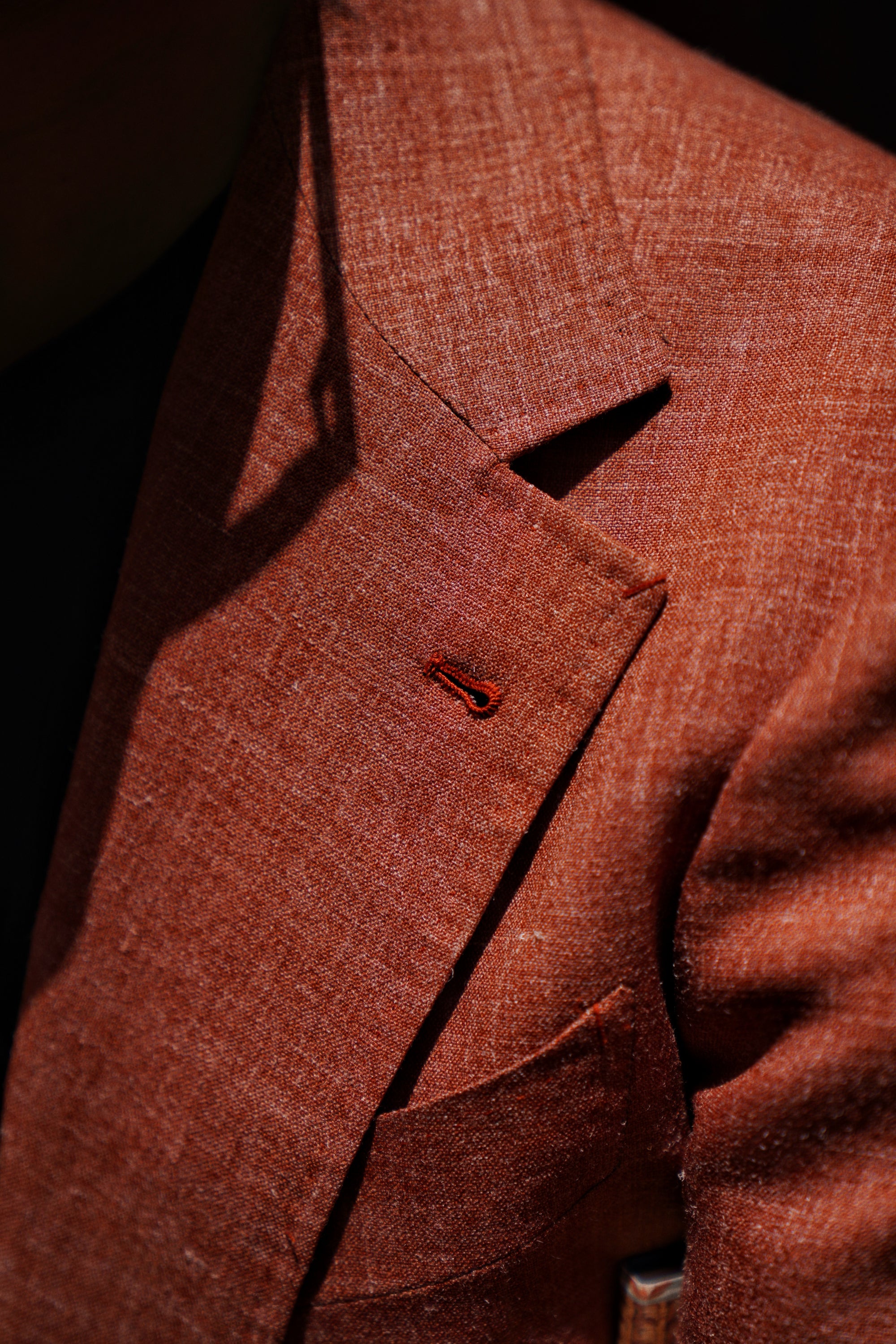 MTO Tangerine Melange Wool Silk Nettle Jacket #808