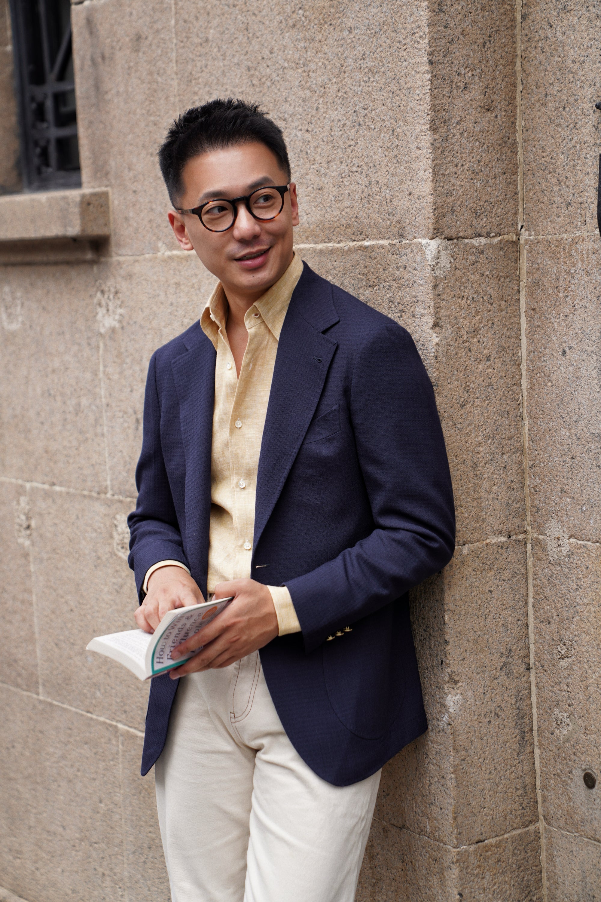 MTO Navy Alpaca Blazer Jacket #817