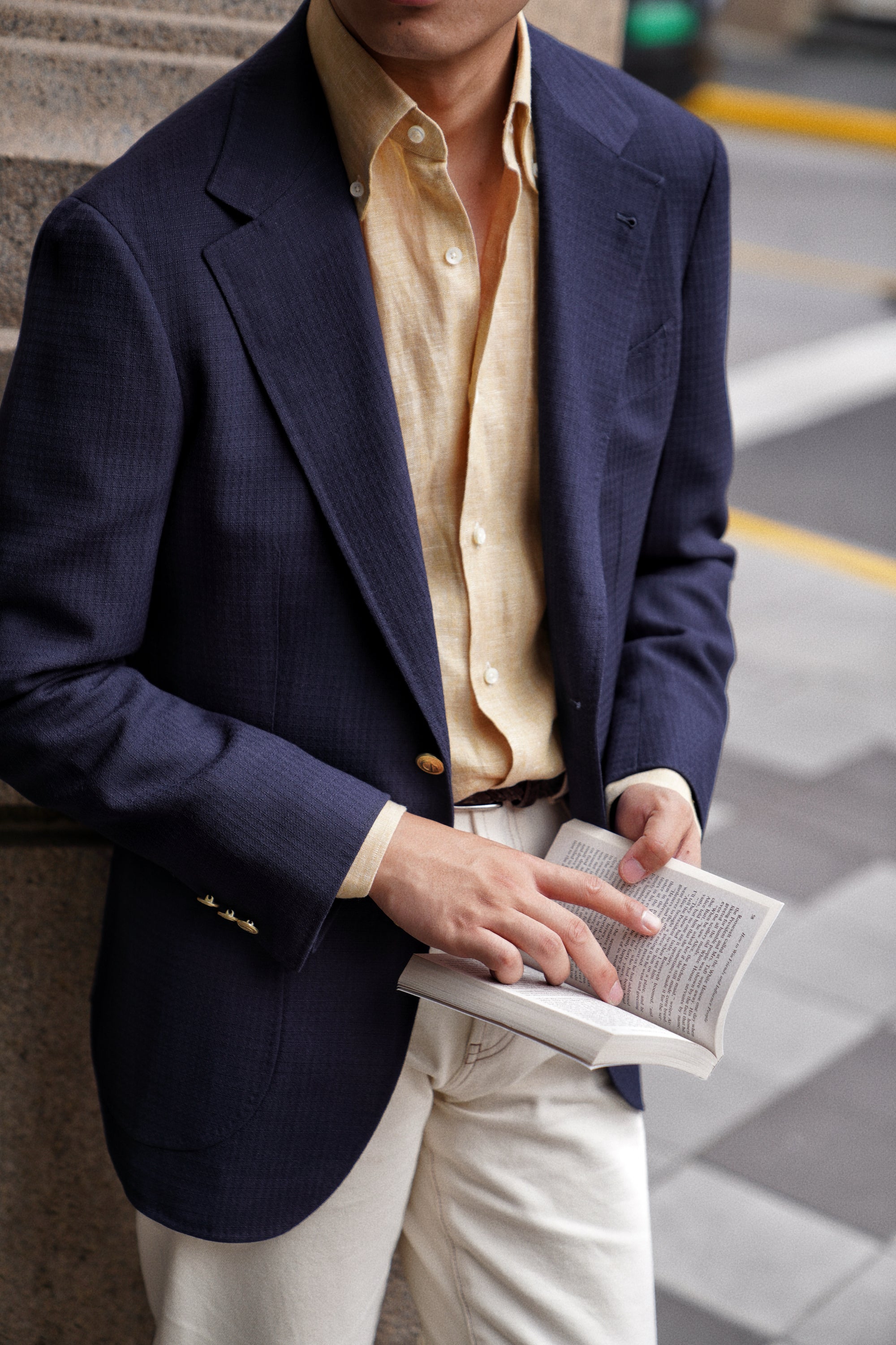 MTO Navy Alpaca Blazer Jacket #817
