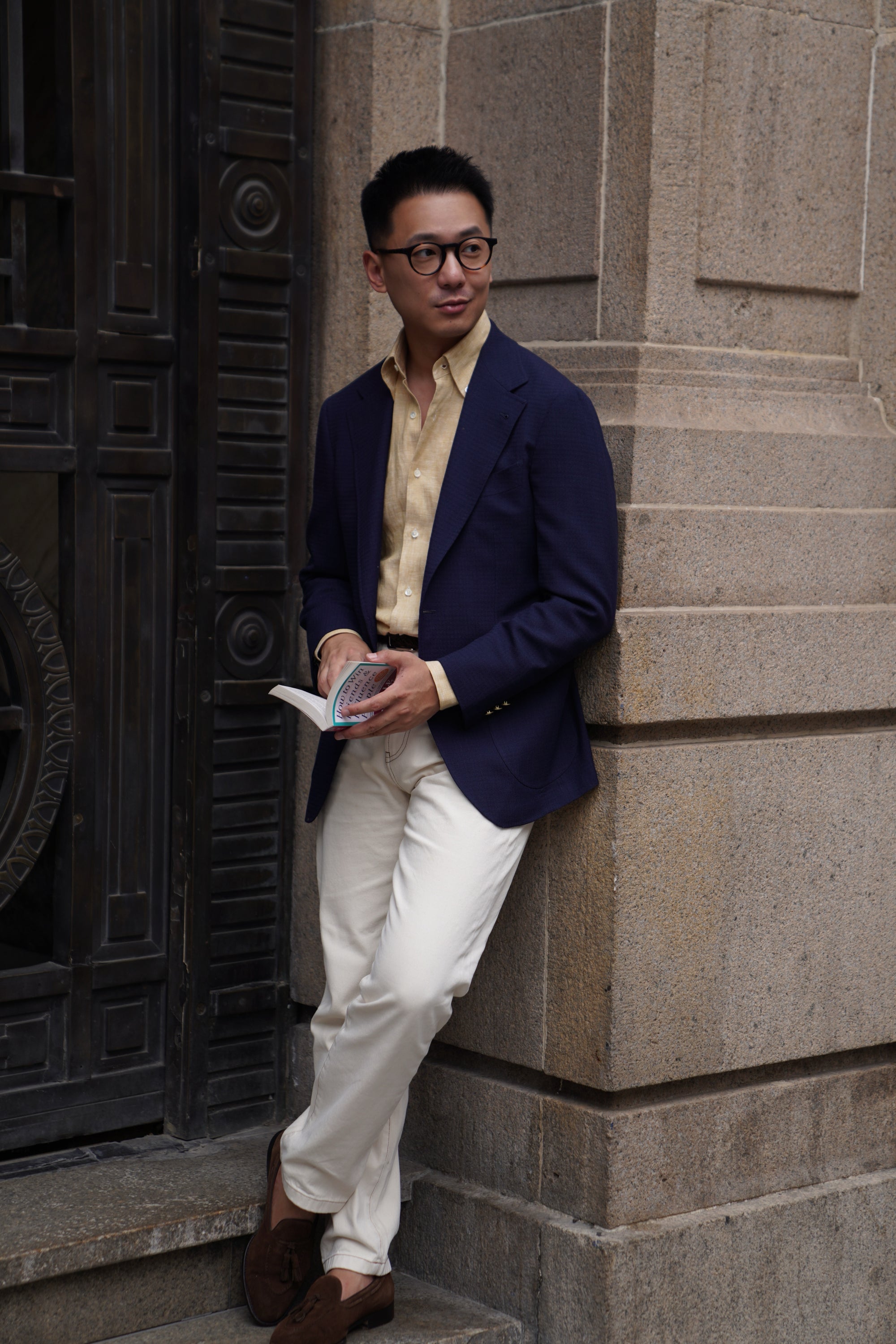 MTO Navy Alpaca Blazer Jacket #817