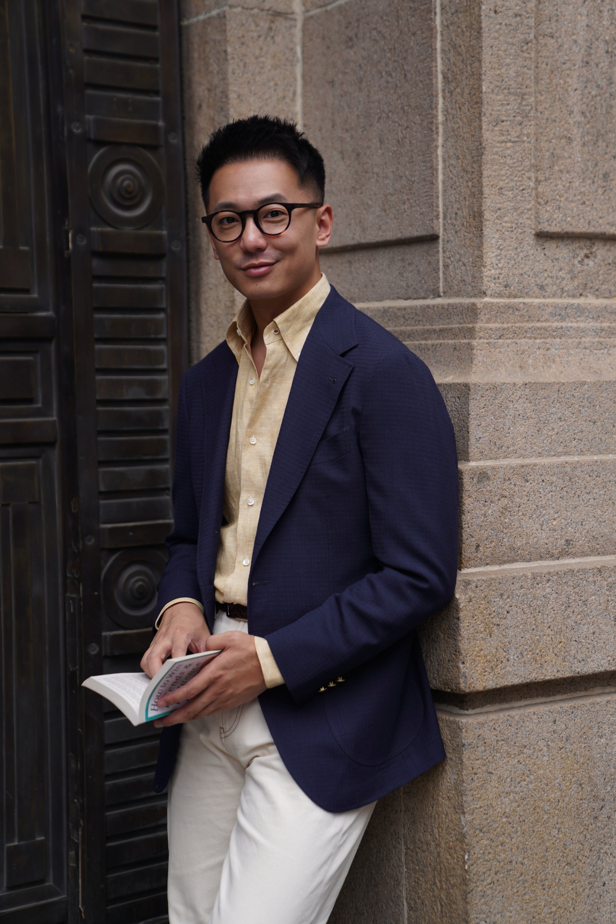 MTO Navy Alpaca Blazer Jacket #817