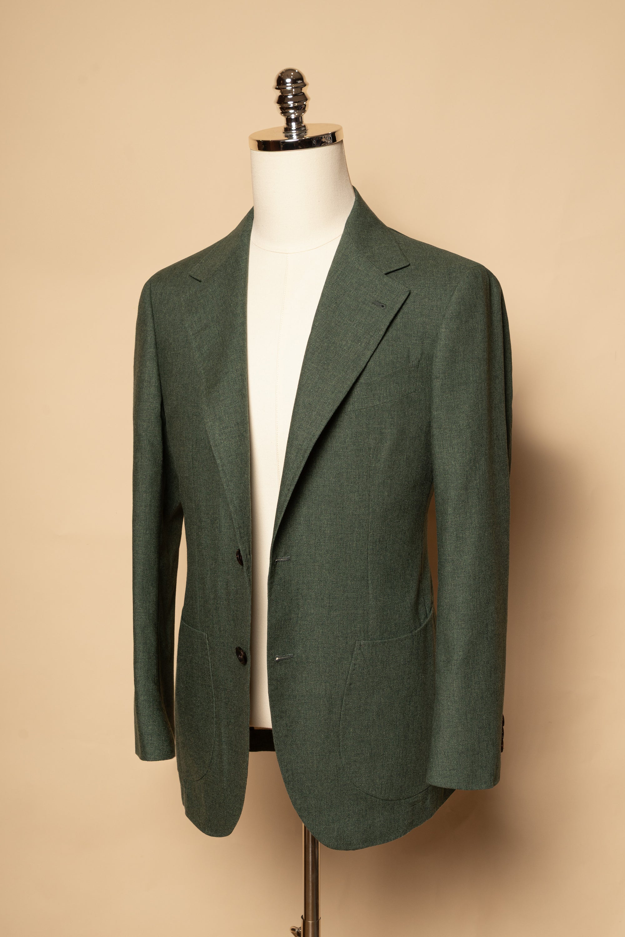 MTO Moss Green Cashmere Silk Jacket #801