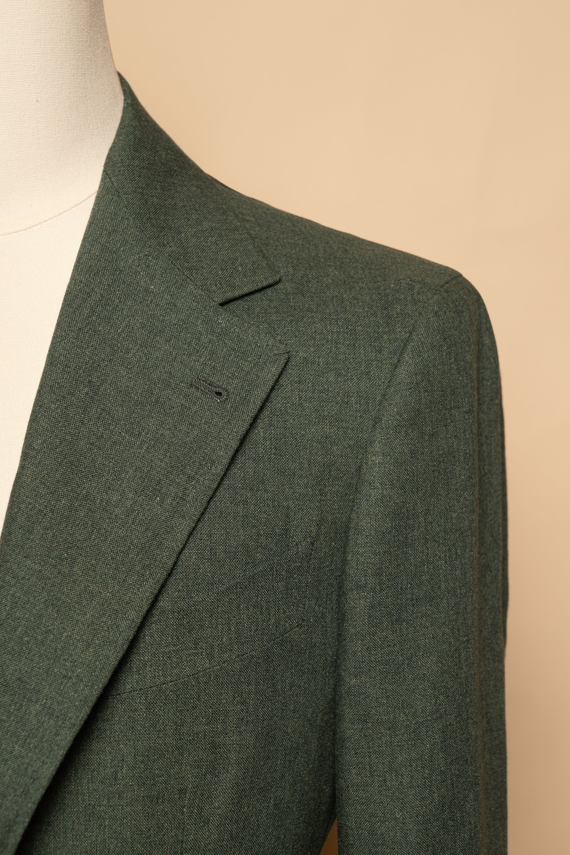 MTO Moss Green Cashmere Silk Jacket #801